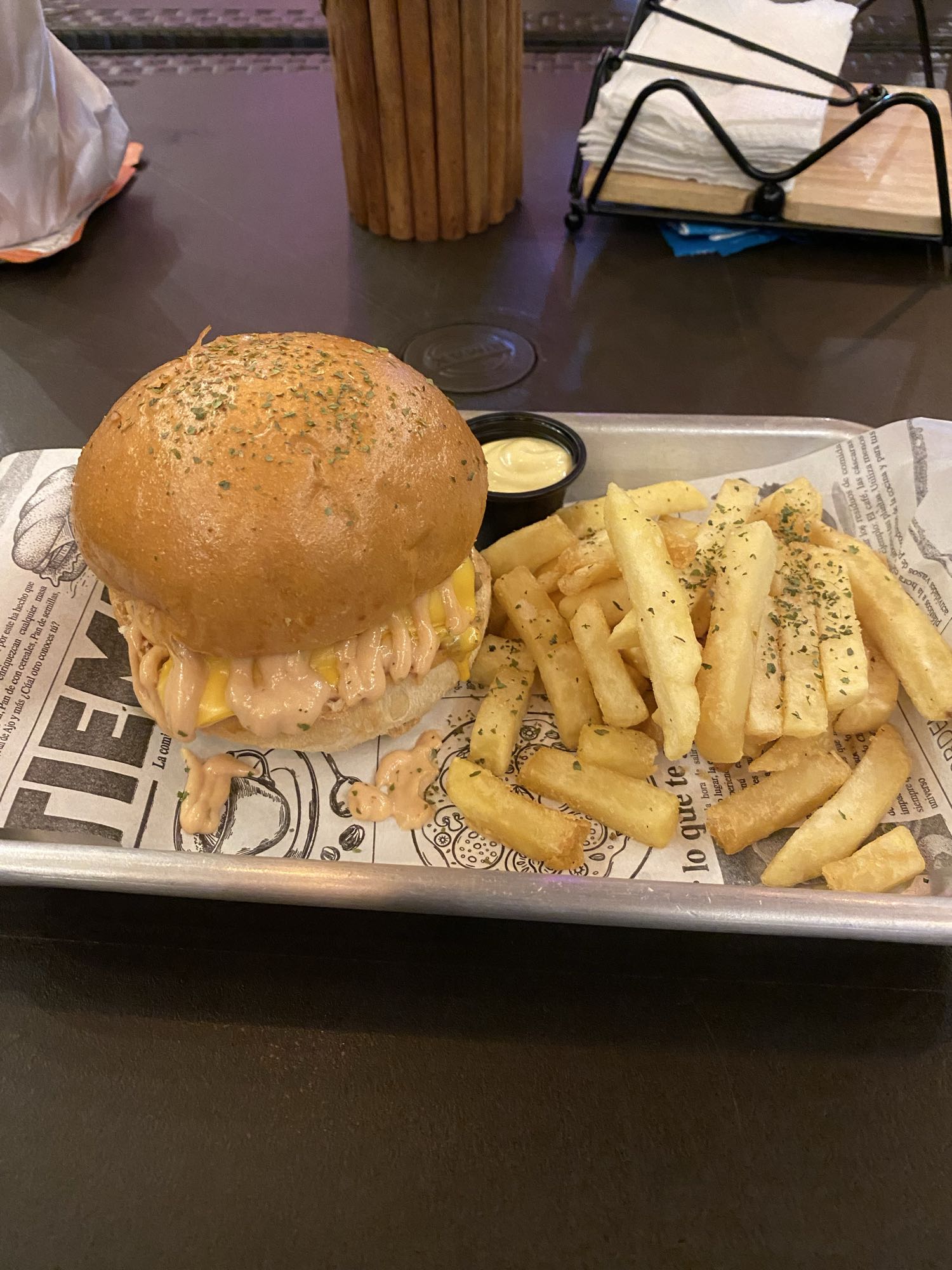 Hamburguesa con papas