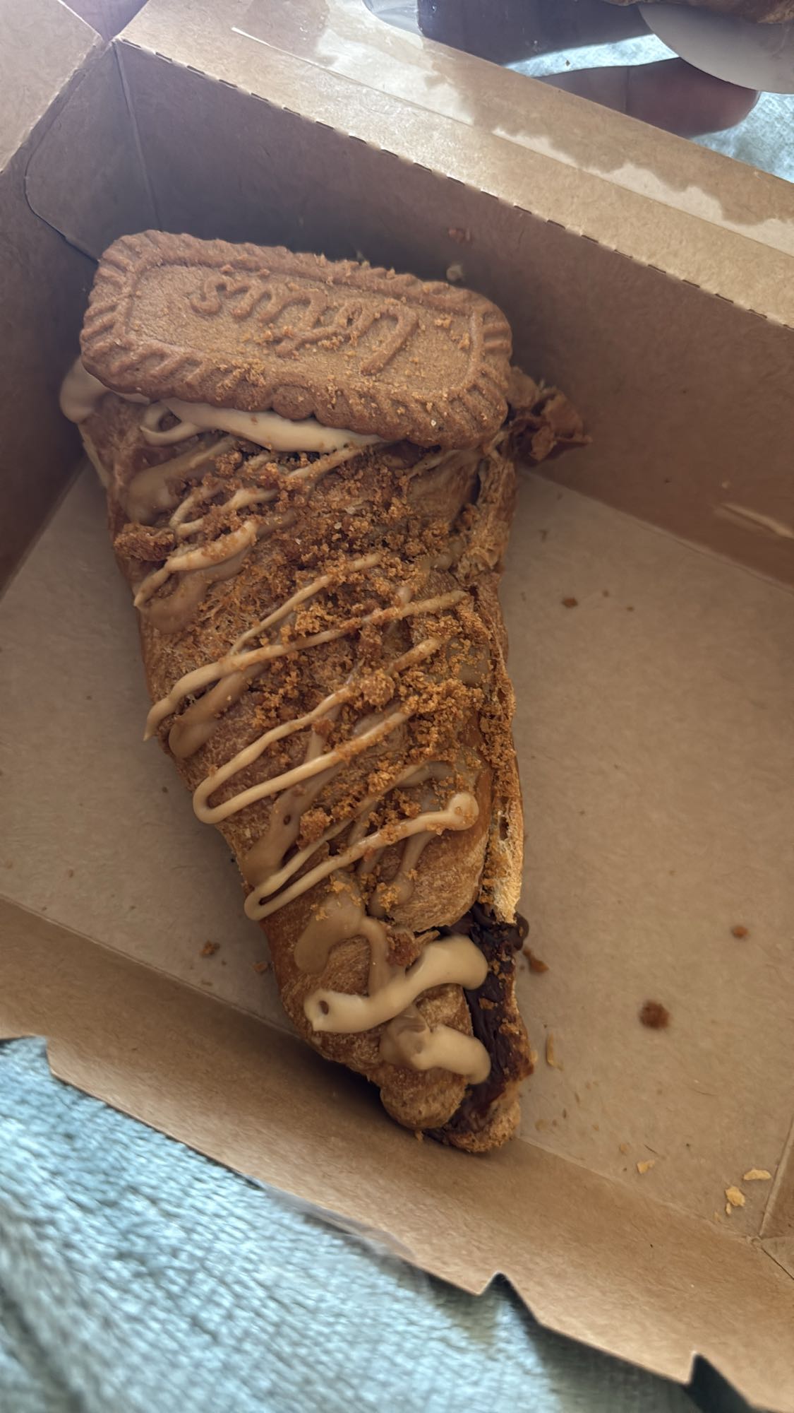 Biscoff croissant slice