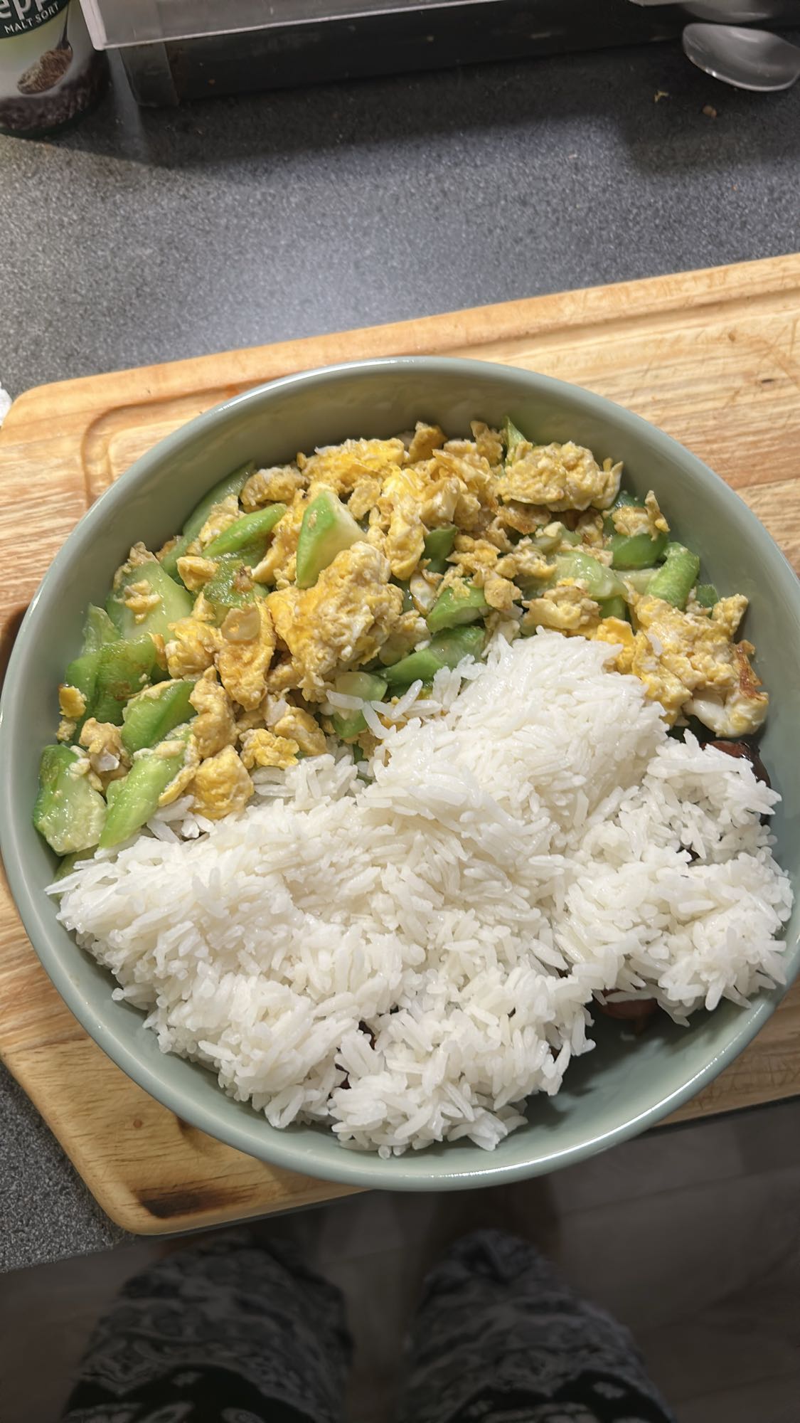 Eggs og ris med squash