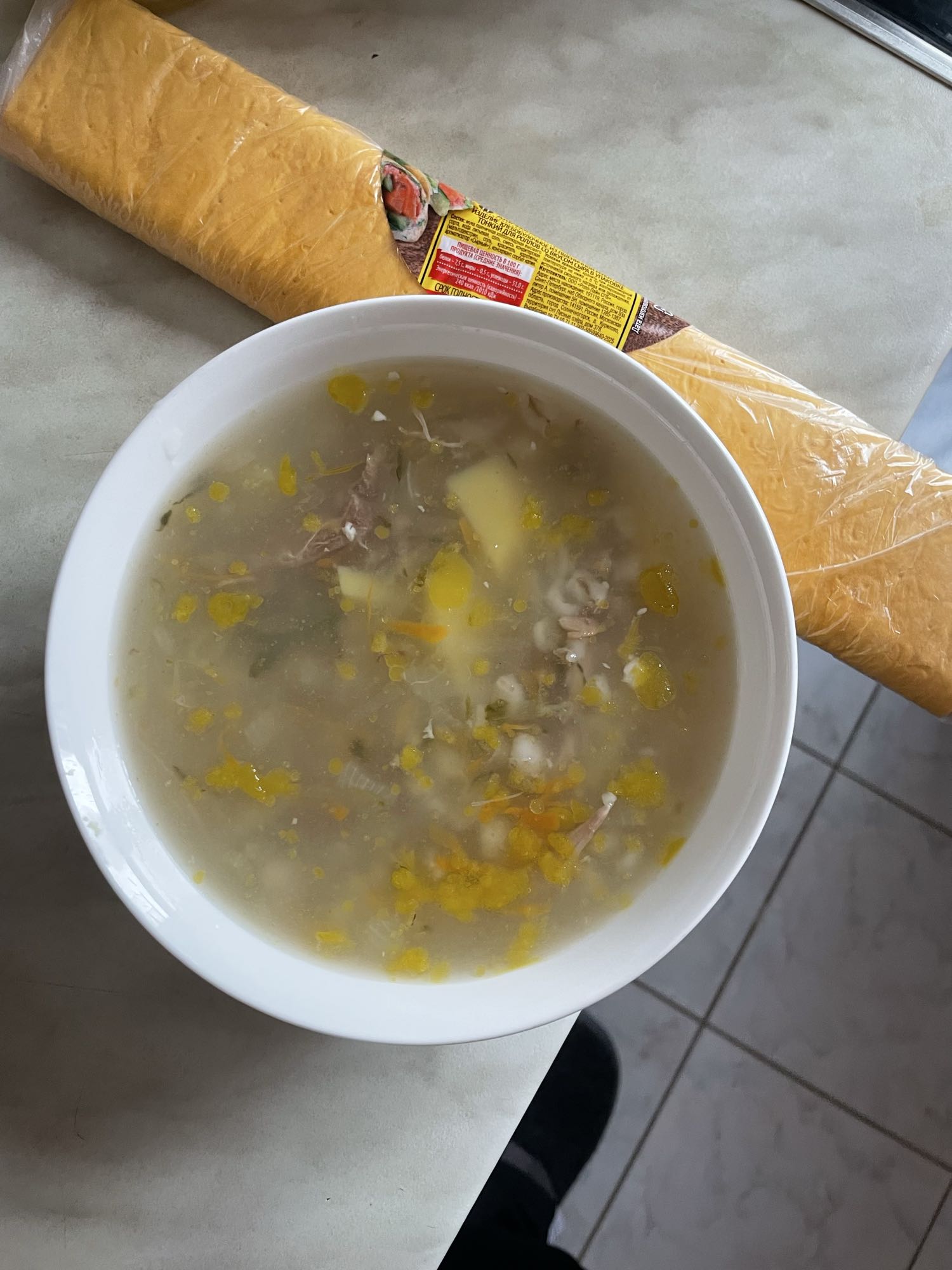 Куриный суп с сыром