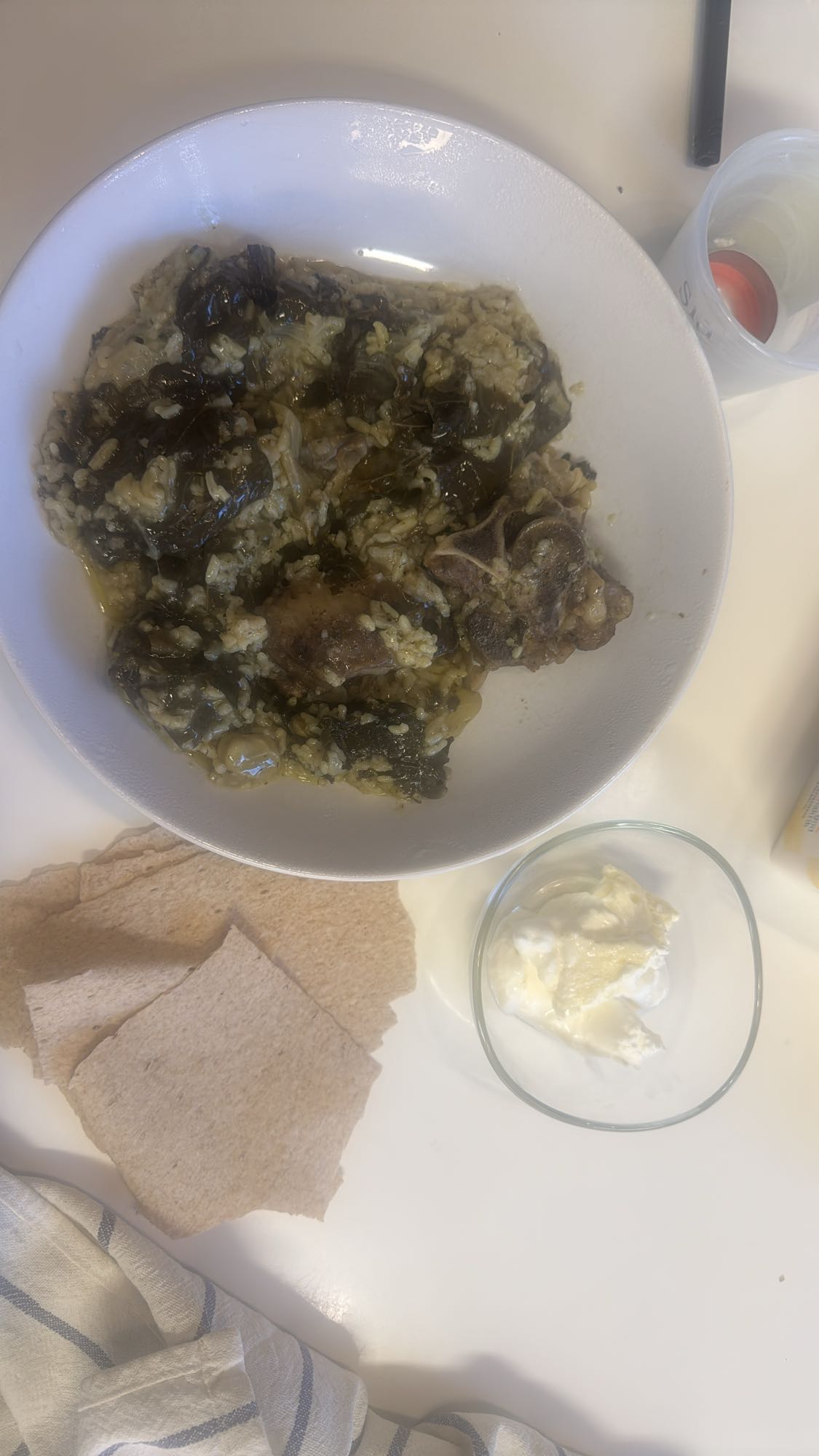 Lammgryta med ris och yoghurt