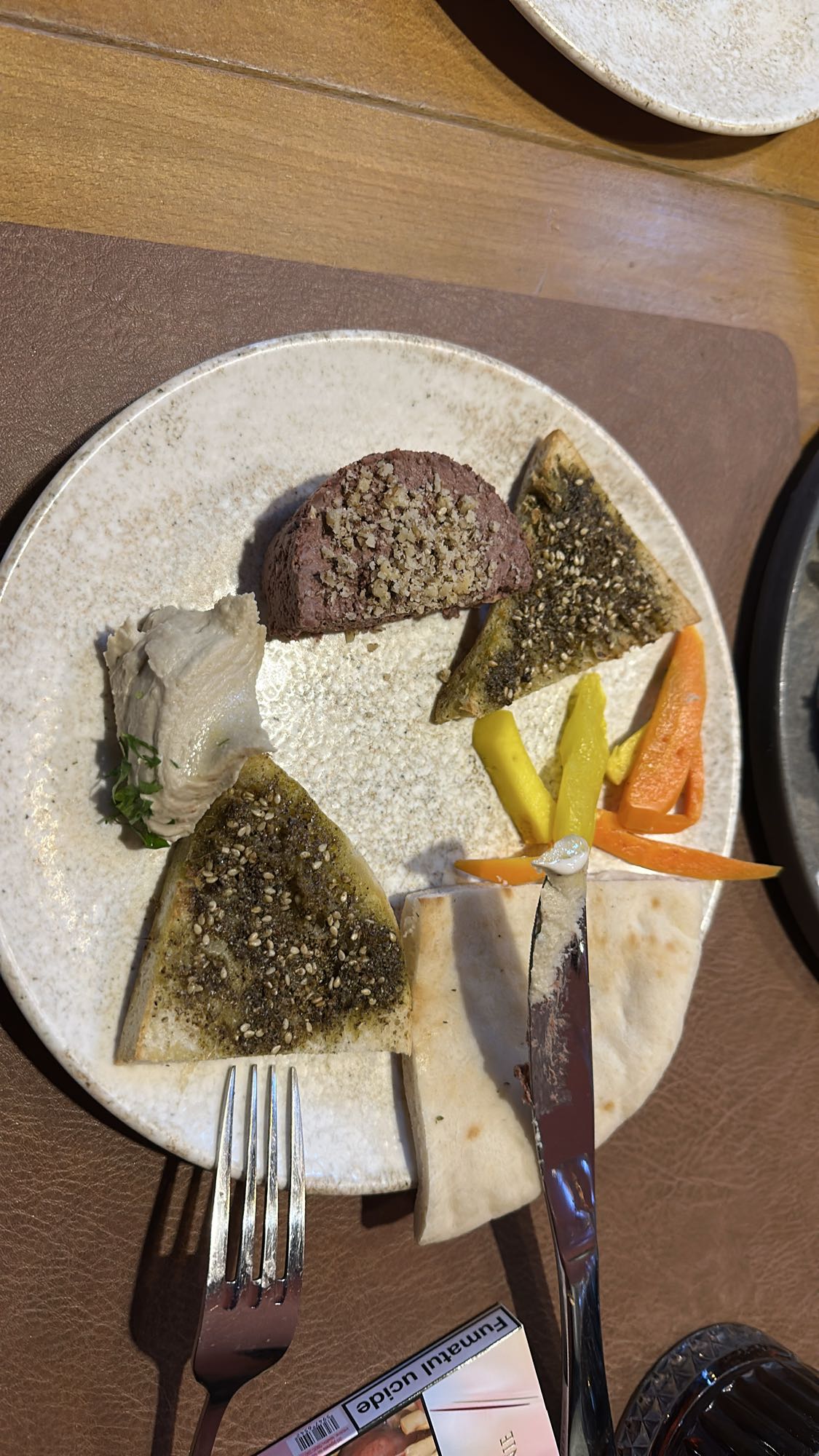 mezze plate with bread