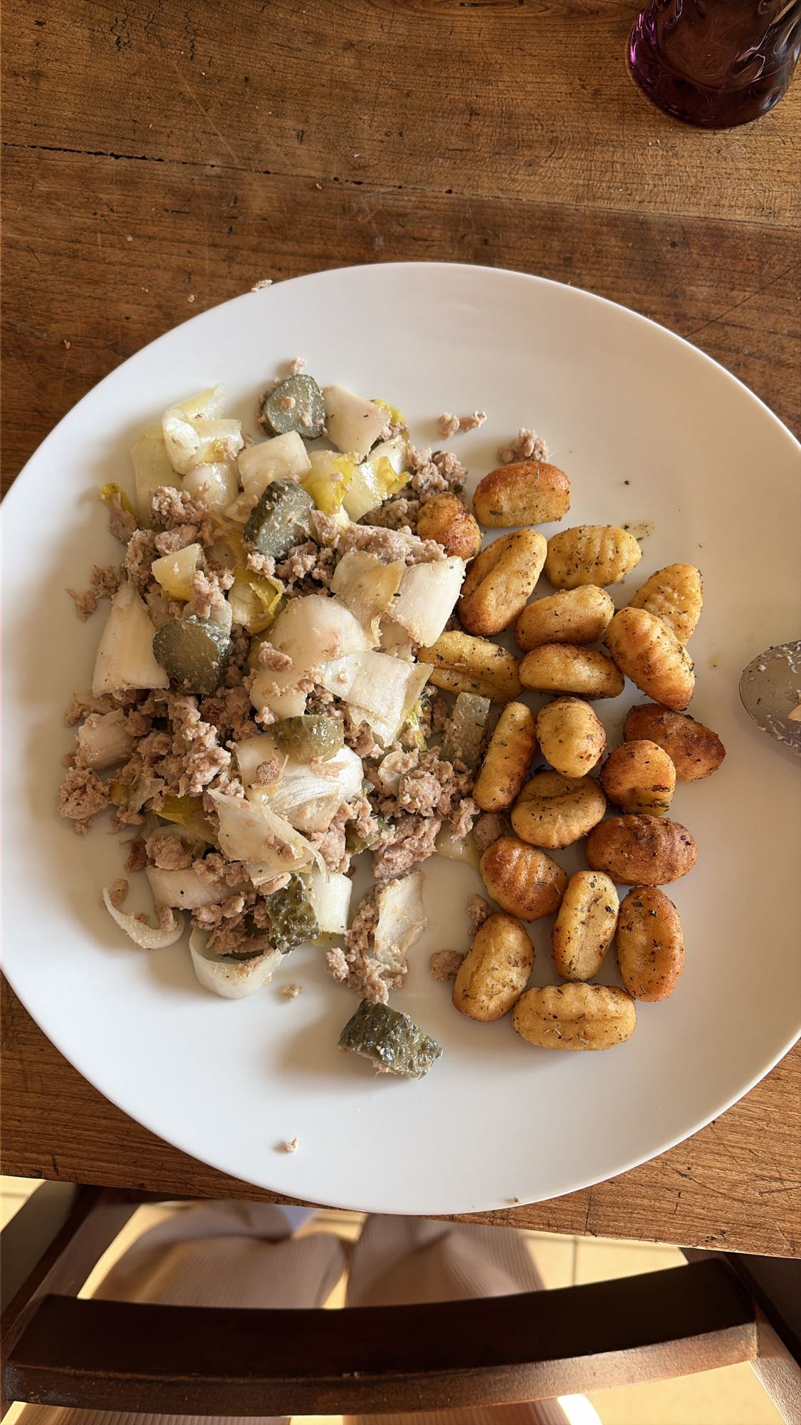 Gnocchis et viande hachée