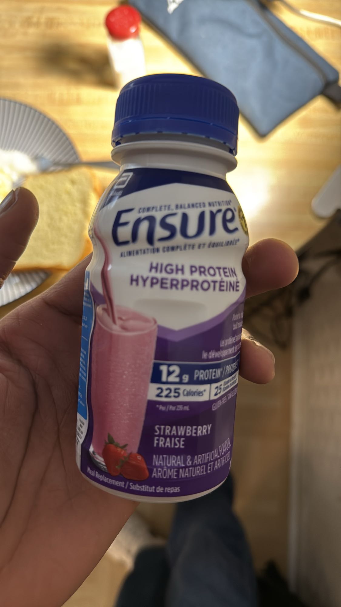 Boisson protéinée fraise