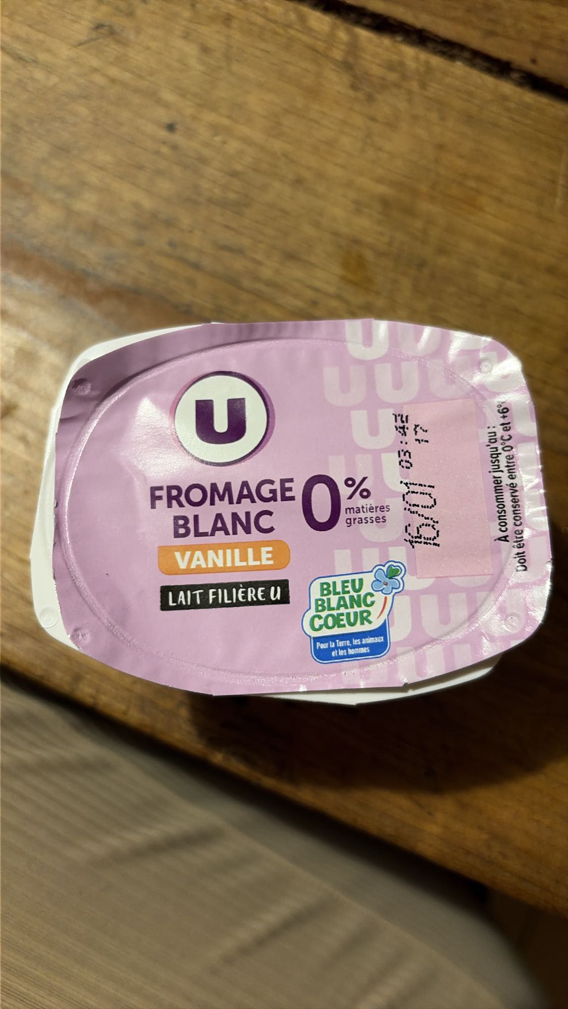 Fromage blanc vanille 0%