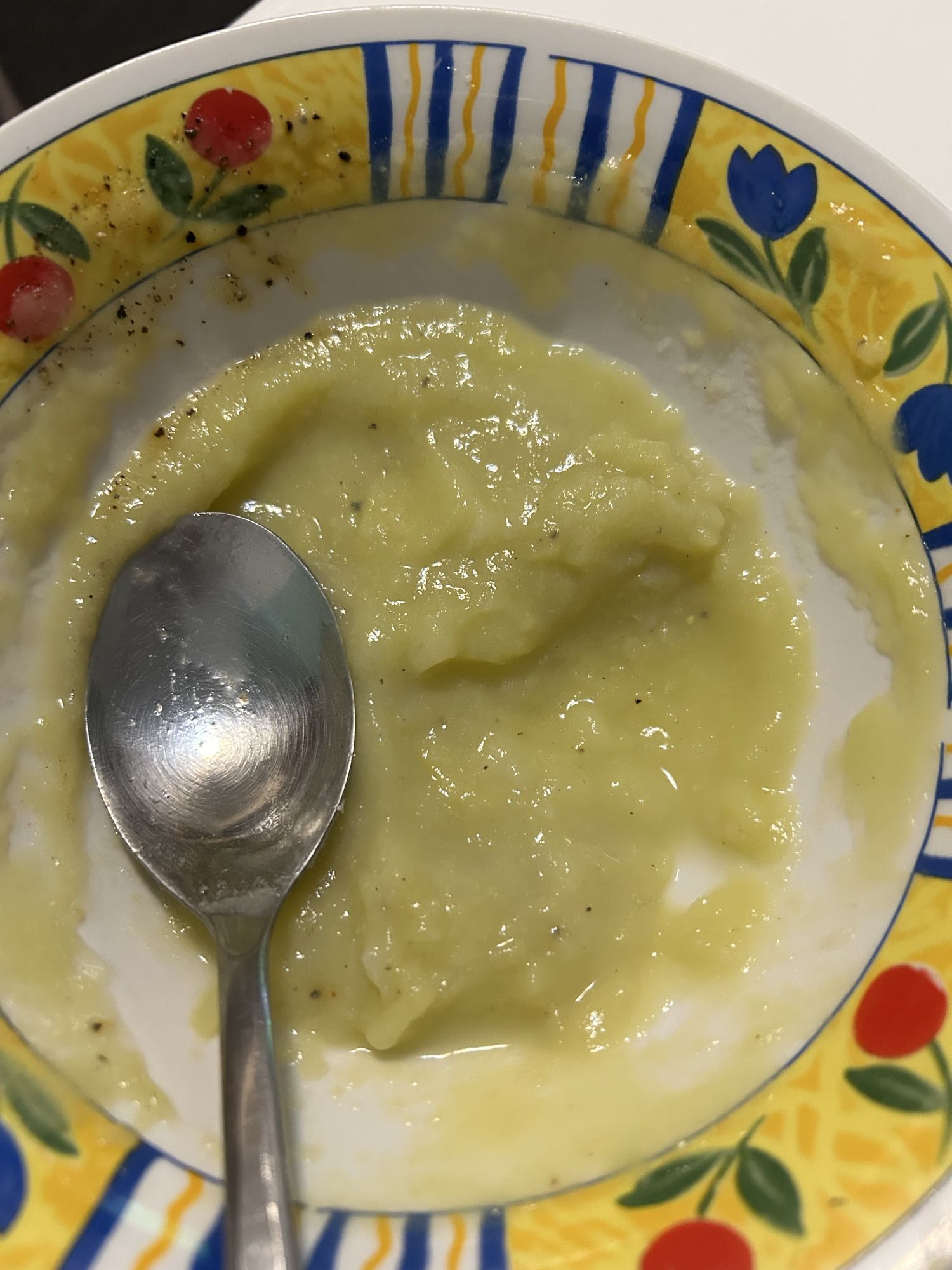 puré de calabacín y cebolla