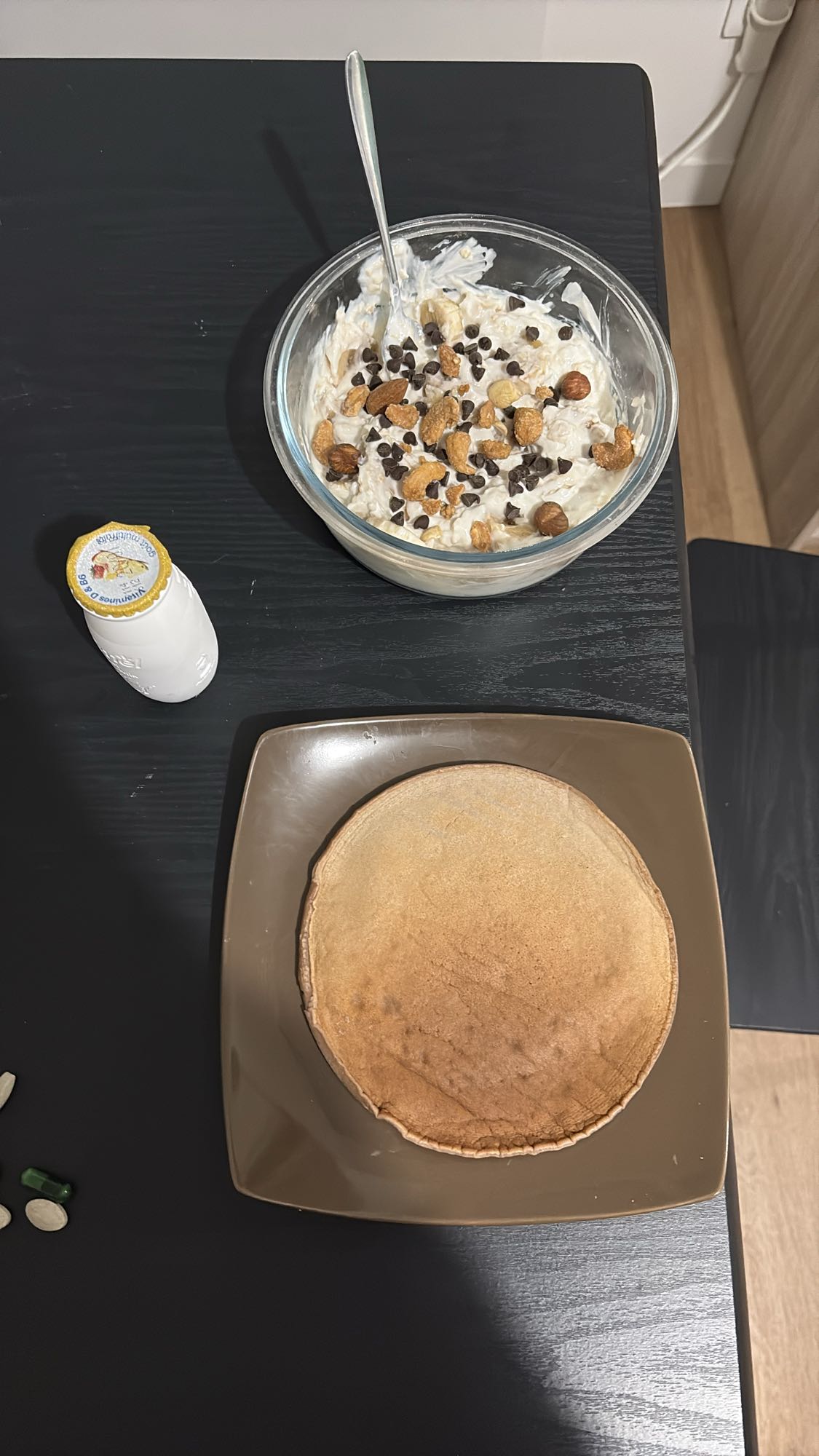 Crêpes et bol protéiné