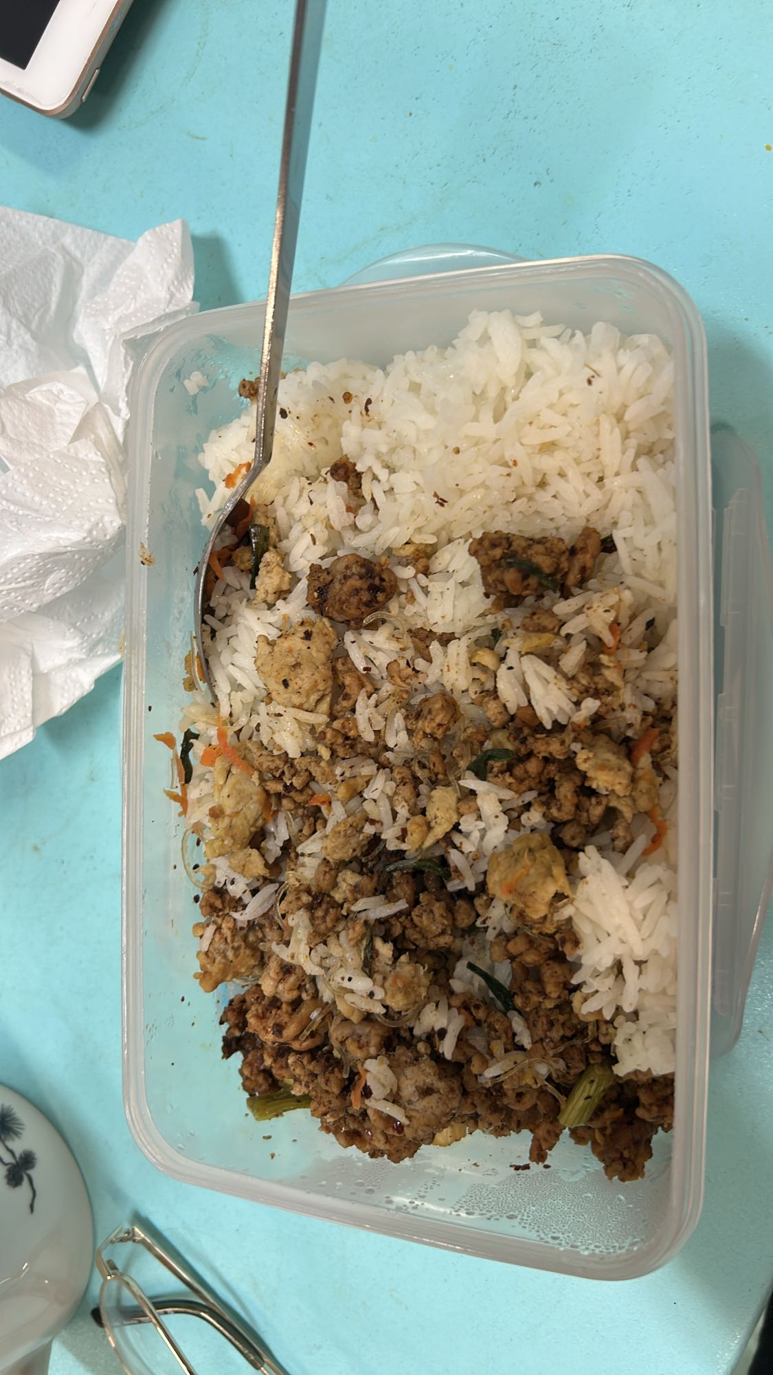 Stekt ris med kjøttdeig