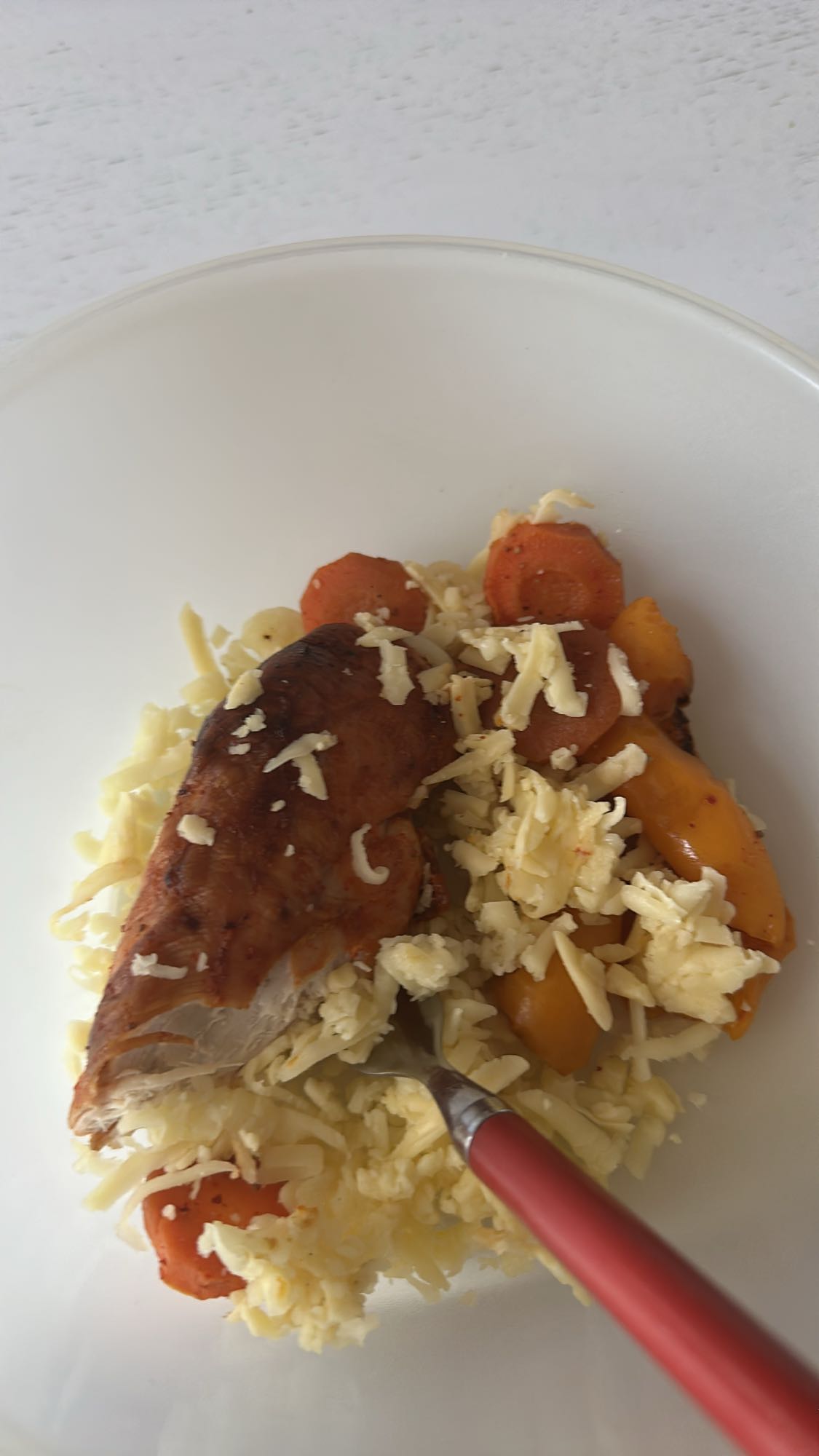 Chicken Veggie Cheese Bowl
