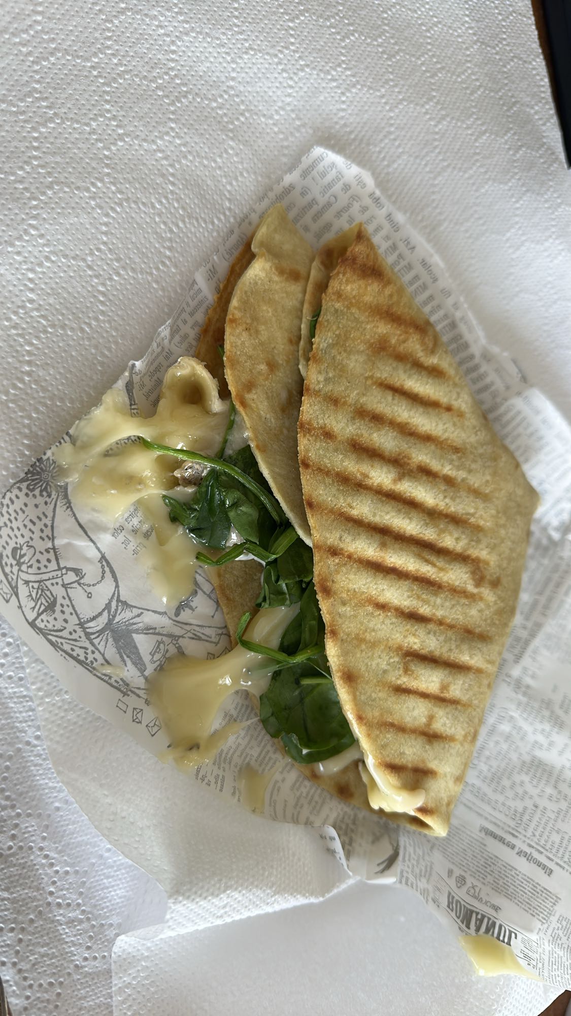 Cheese Spinach Panini