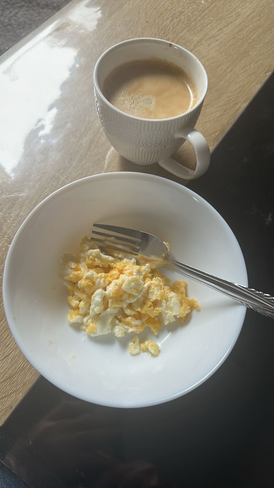 Oua amestecate si cafea