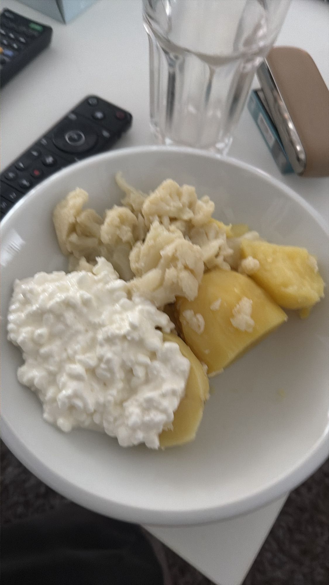 Kaas, aardappel, bloemkool