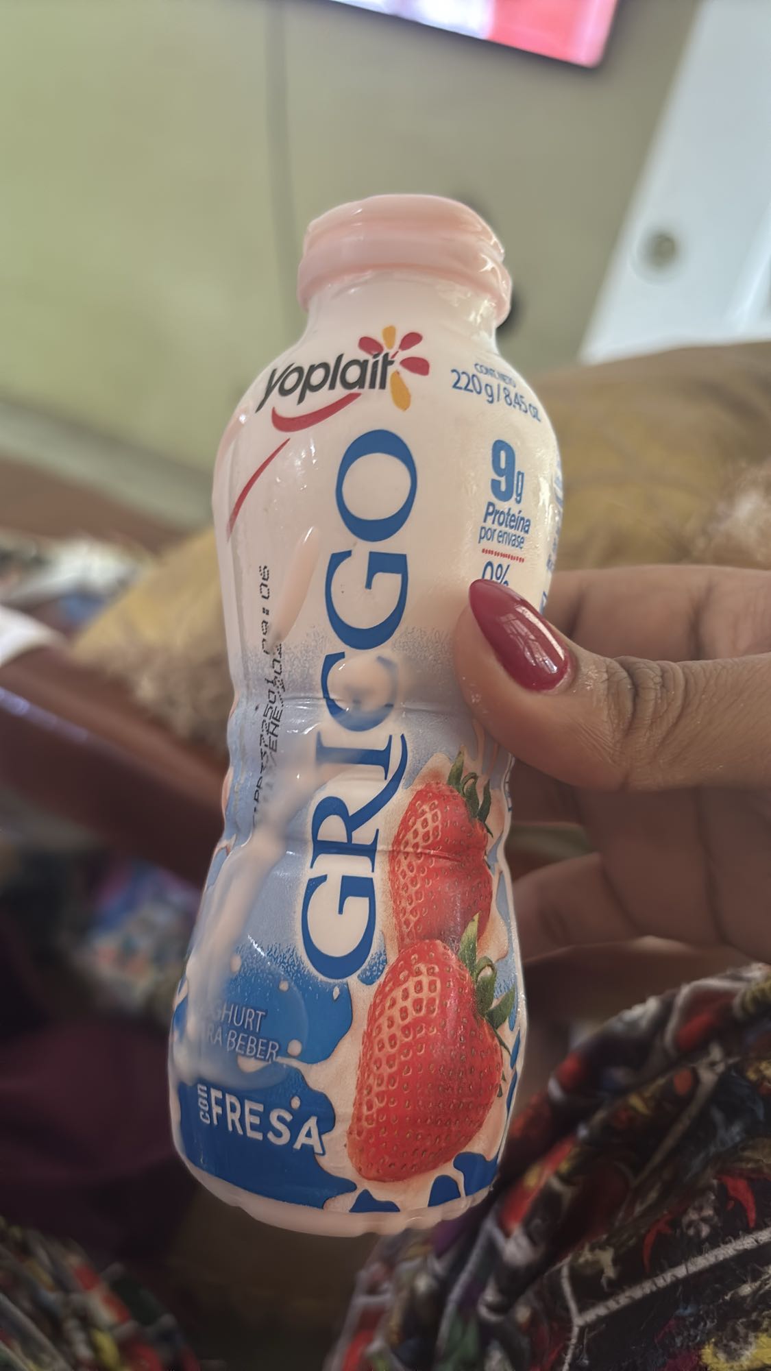 Yogur griego con fresa