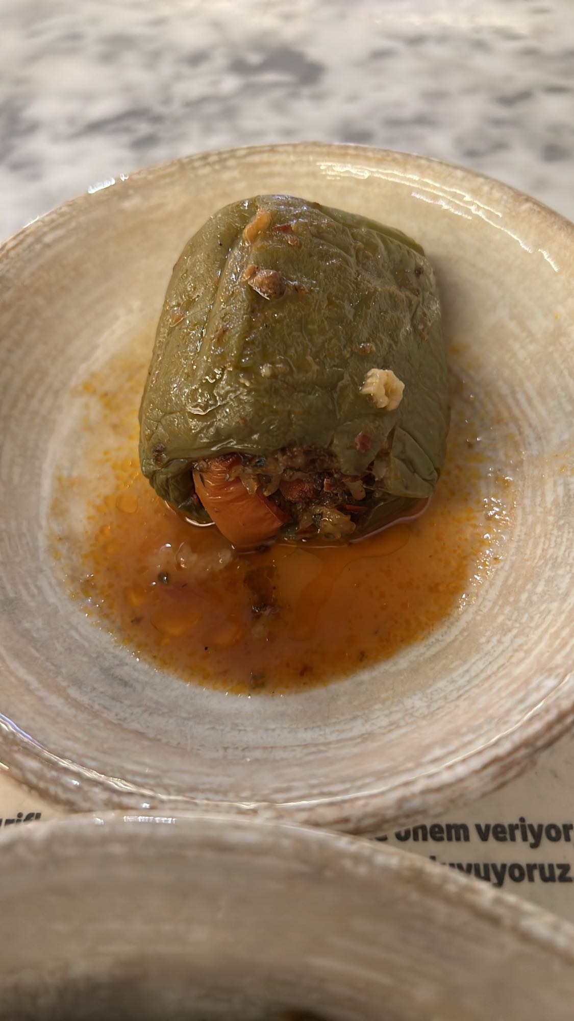 Stuffed Green Pepper with Yogurt