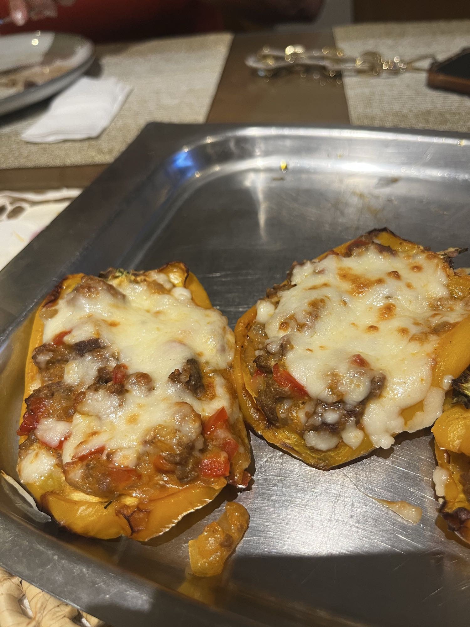 Pimientos rellenos con carne