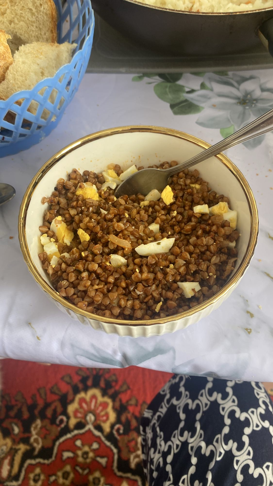 гречка с яйцом