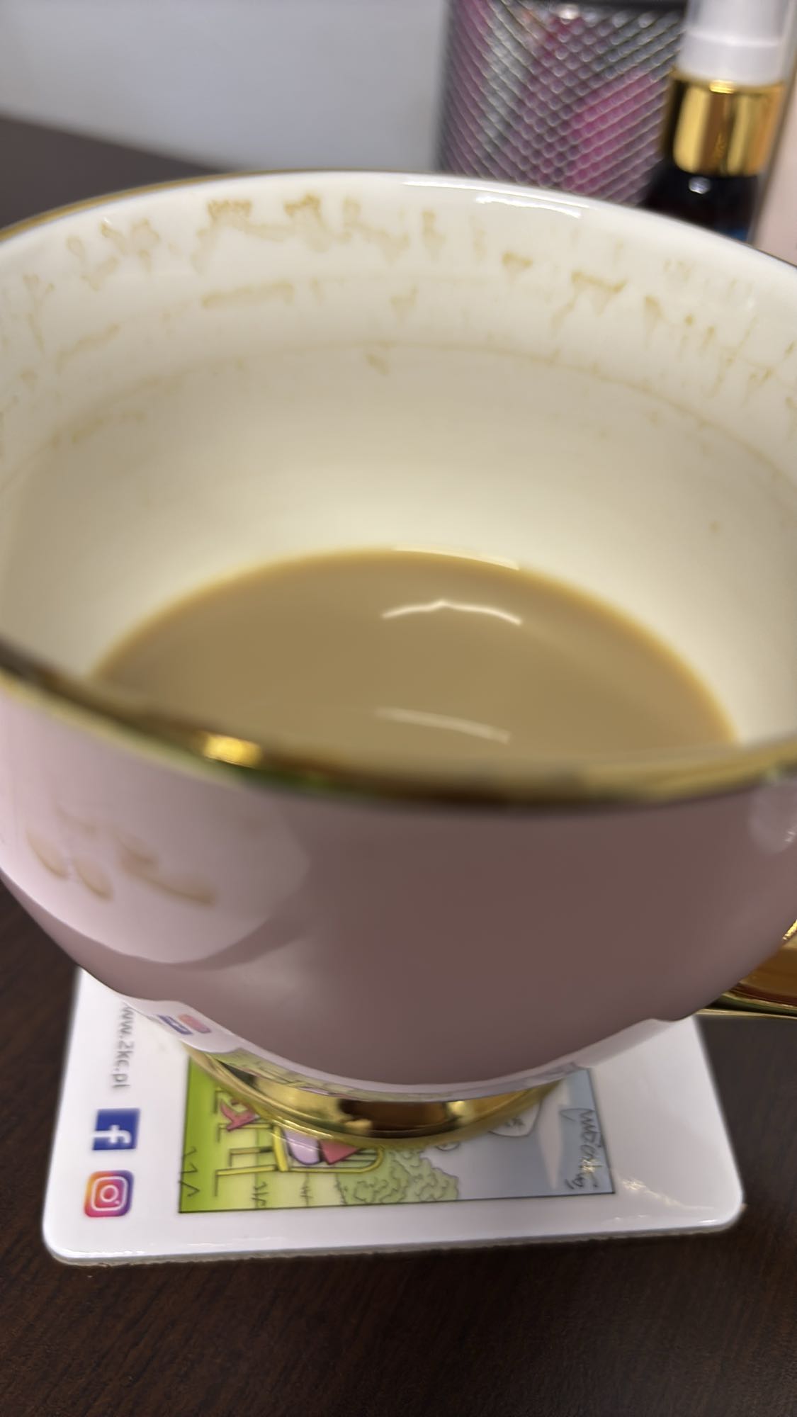 kawa z mlekiem sojowym bez cukru