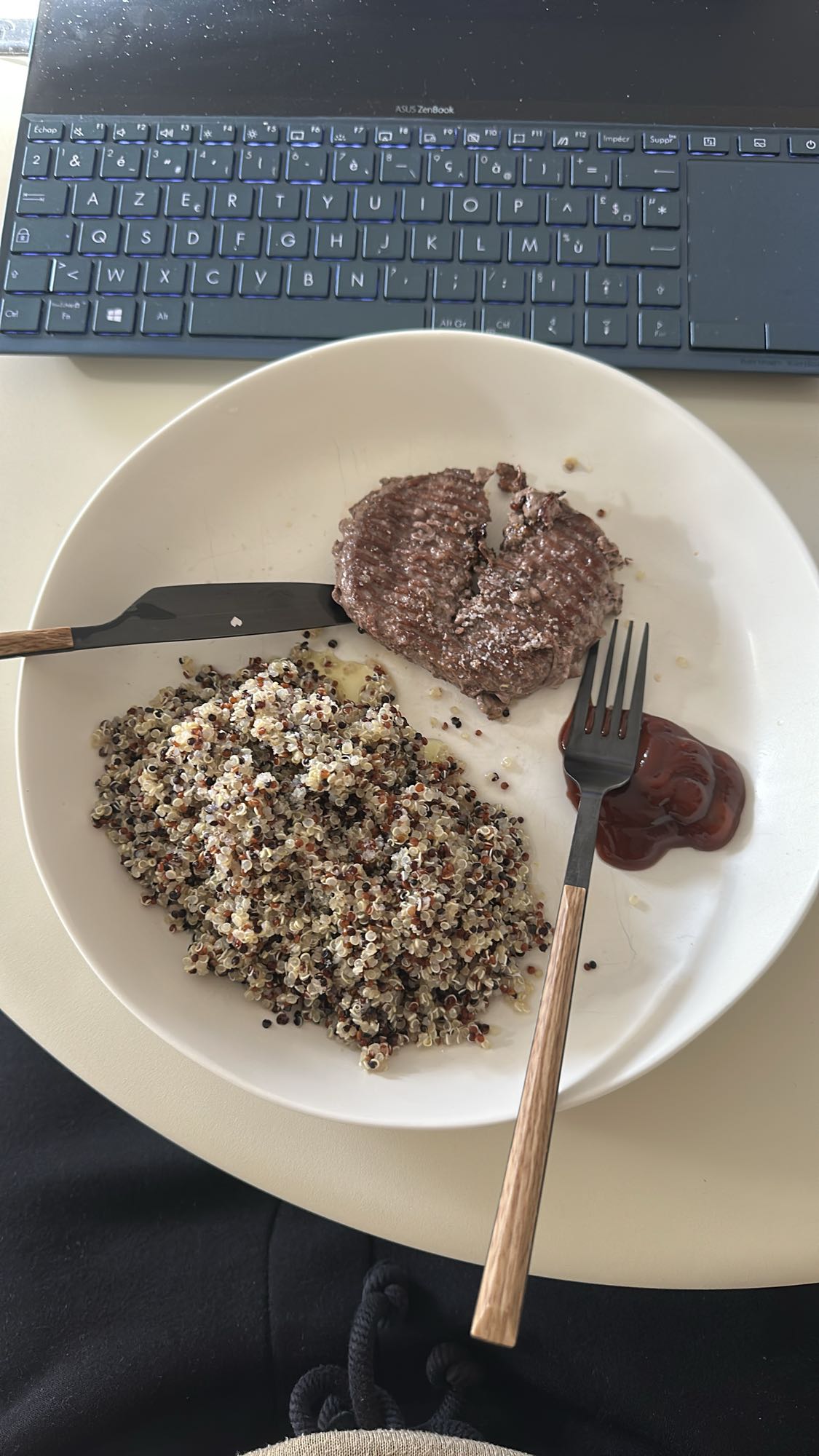 Quinoa et steak haché