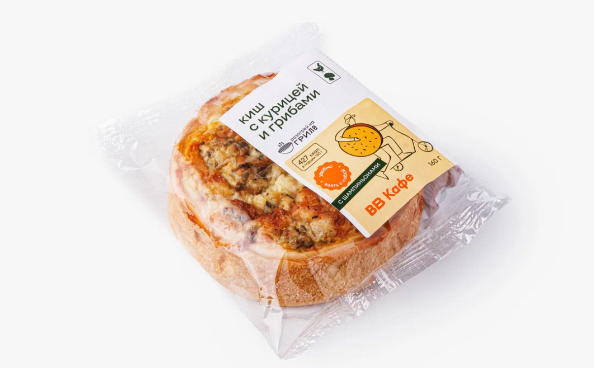 киш с курицей и грибами