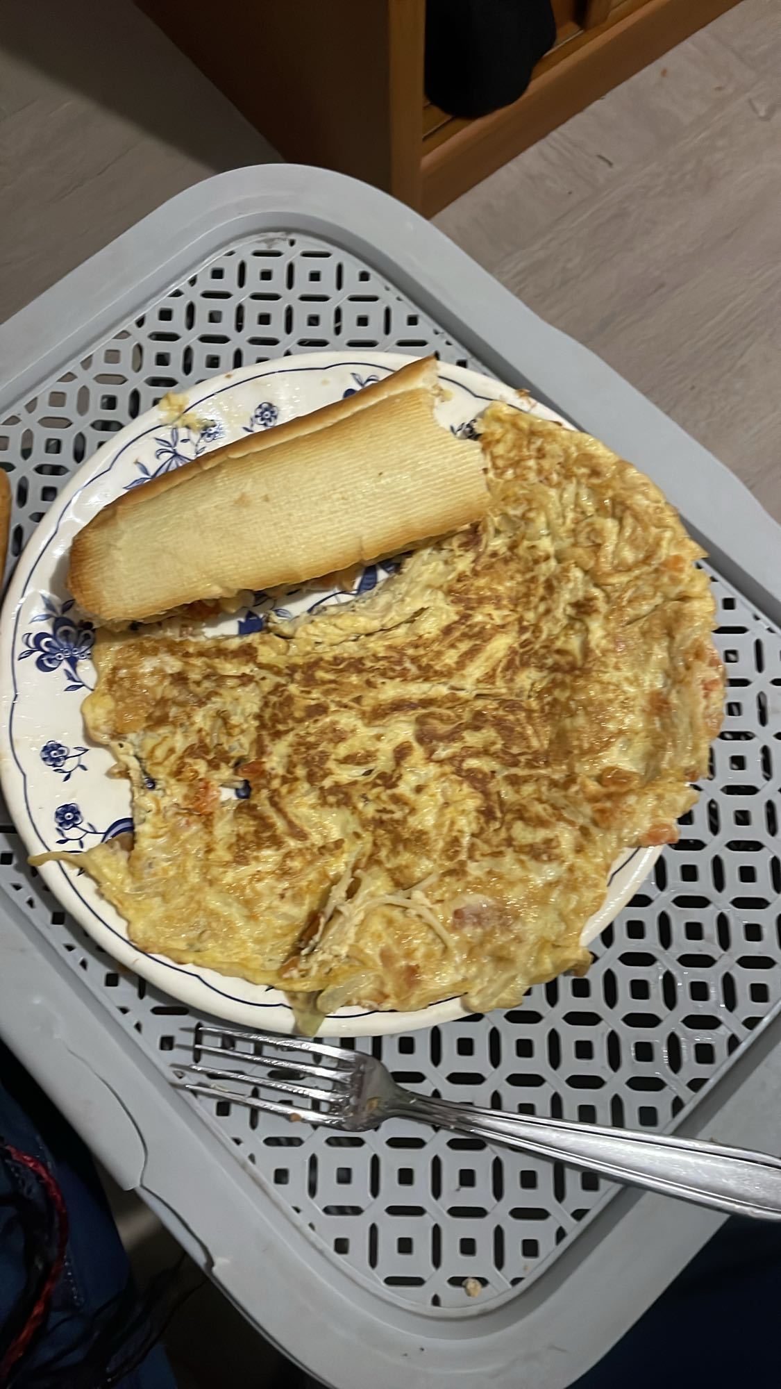 Omelette et pain