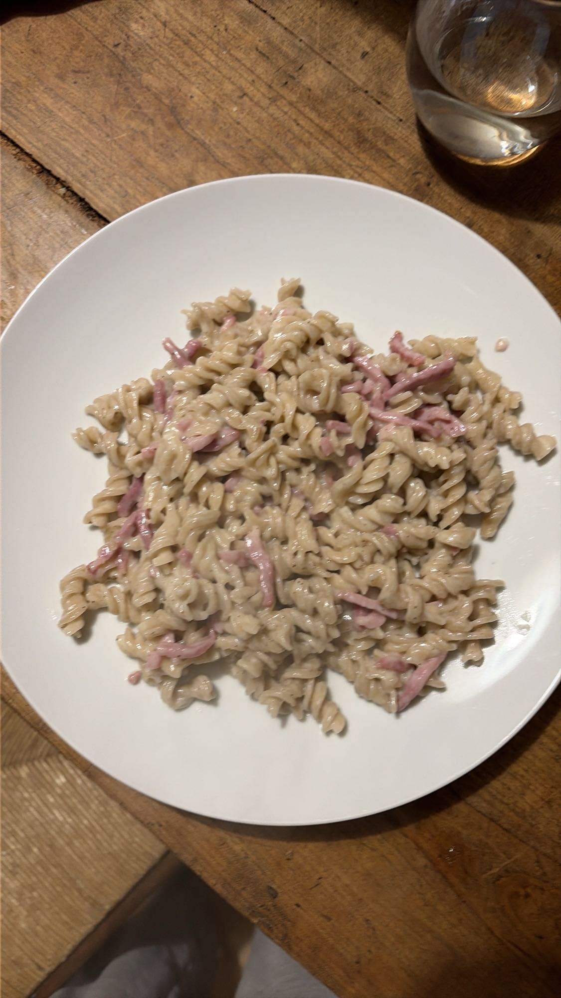 Pâtes jambon crème