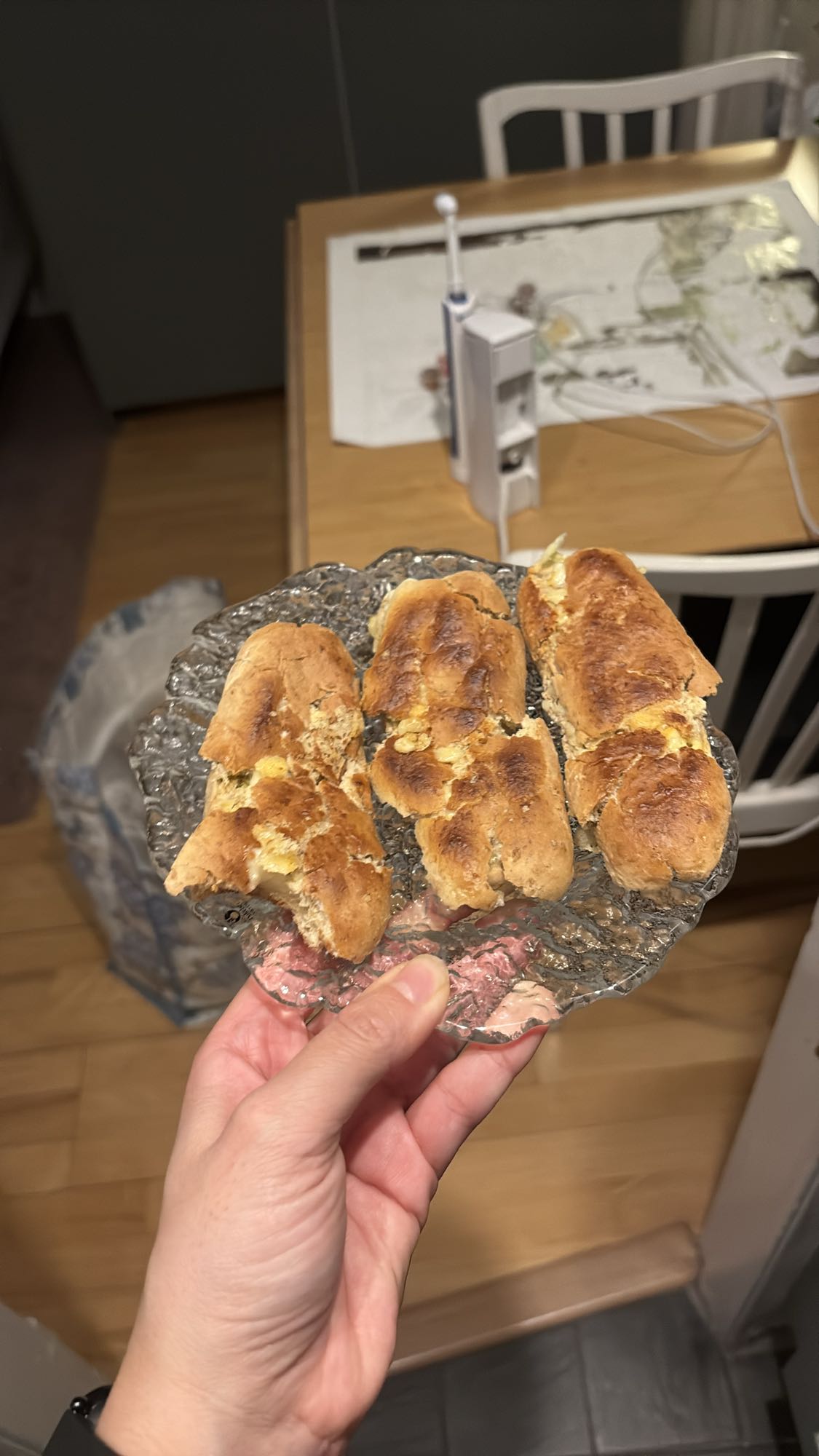 Fyllda bröd med ost