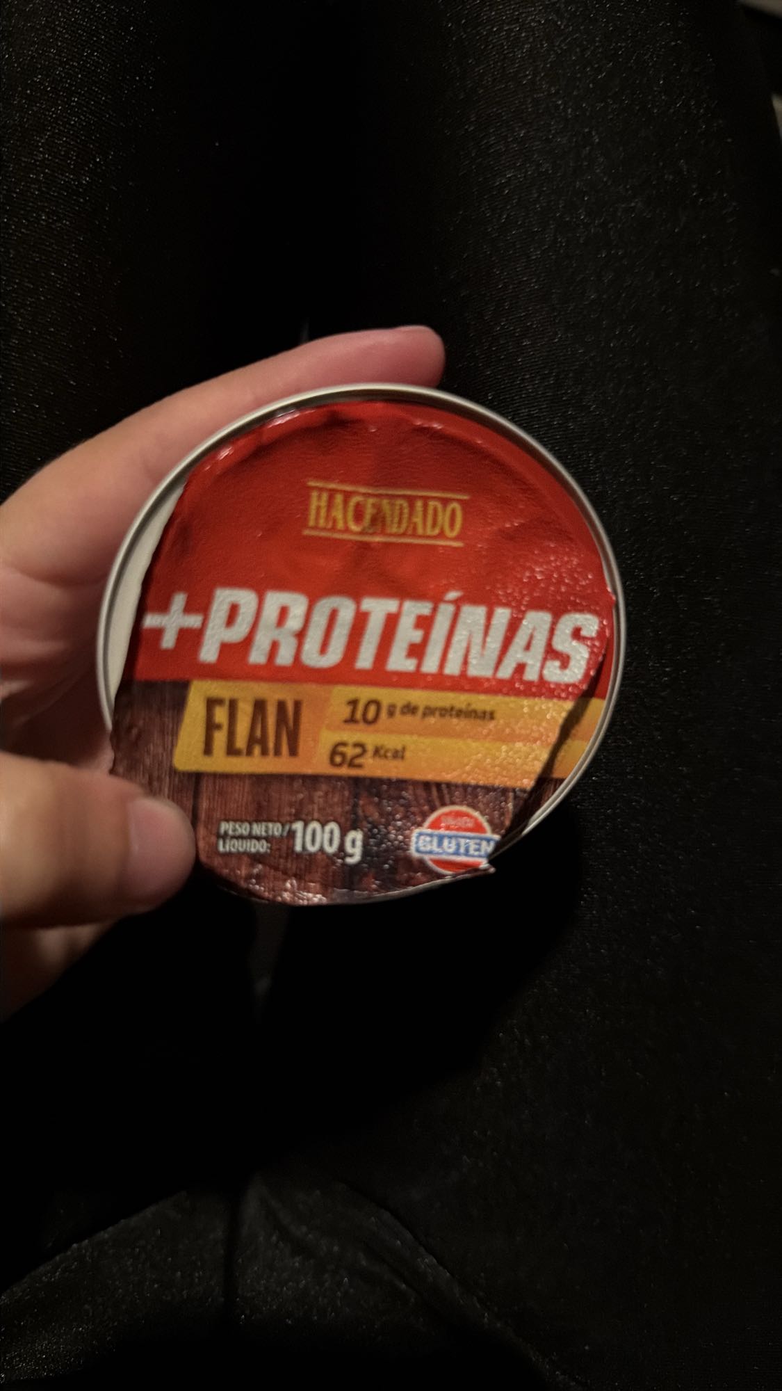 Flan proteic Hacendado