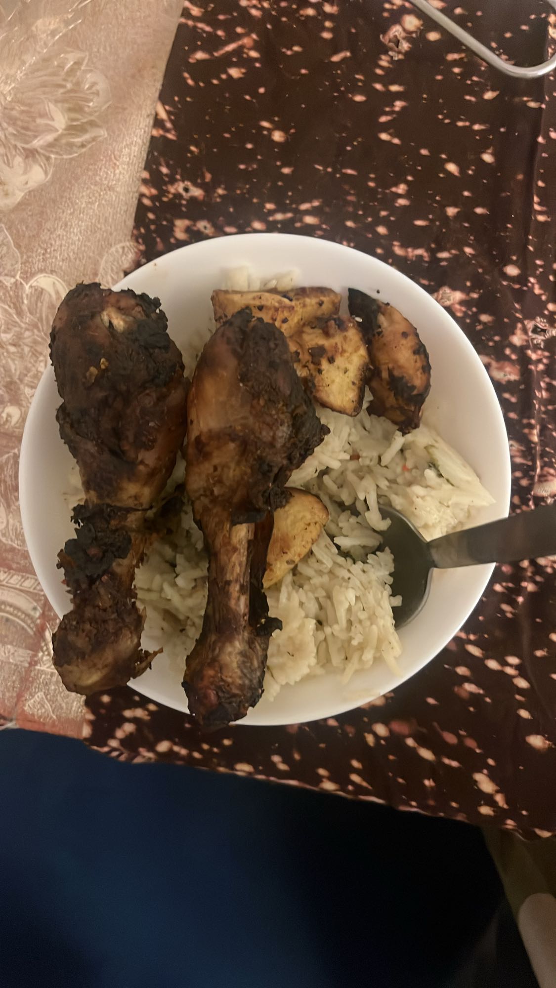 Grilled chicken with rice