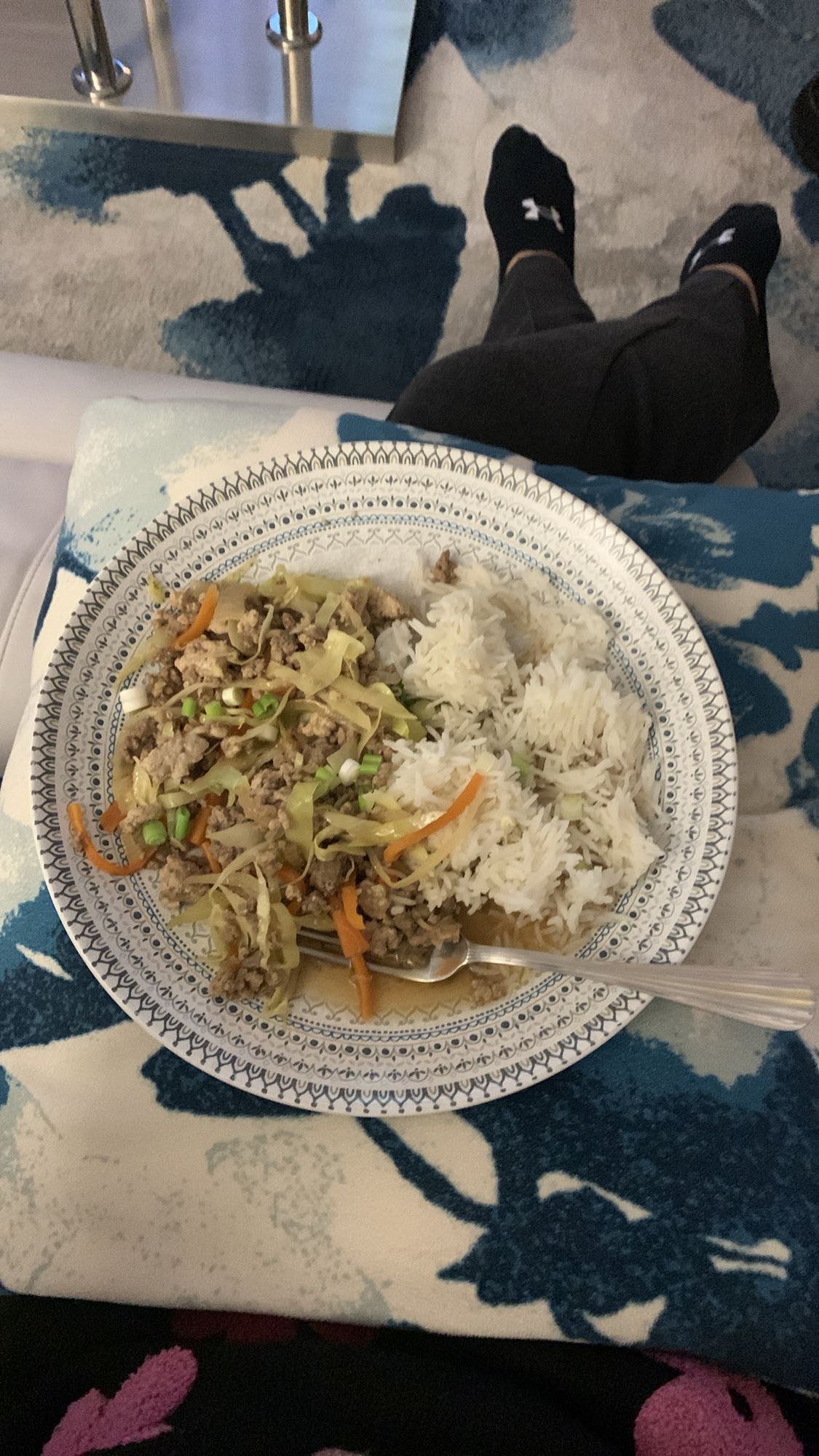 Riz avec bœuf et légumes
