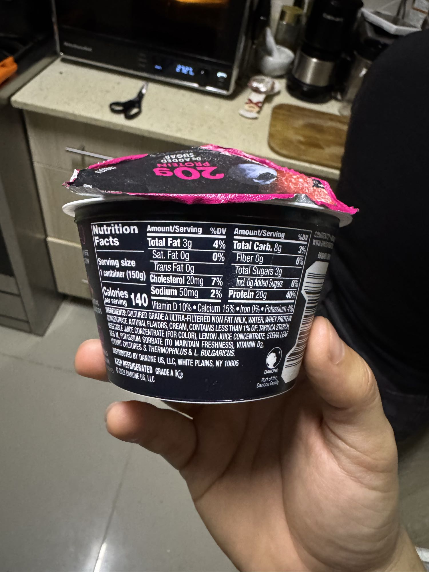 yogur proteico frutas