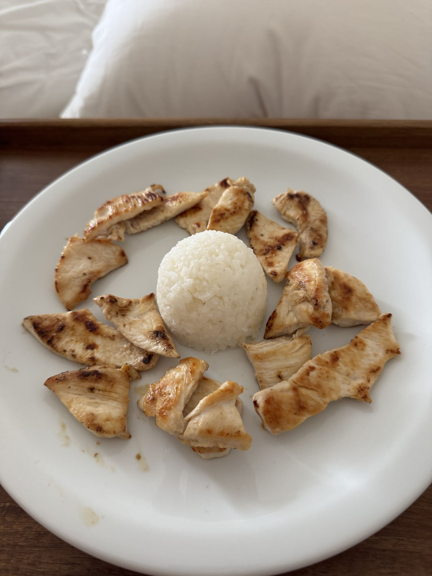 Pollo con arroz blanco