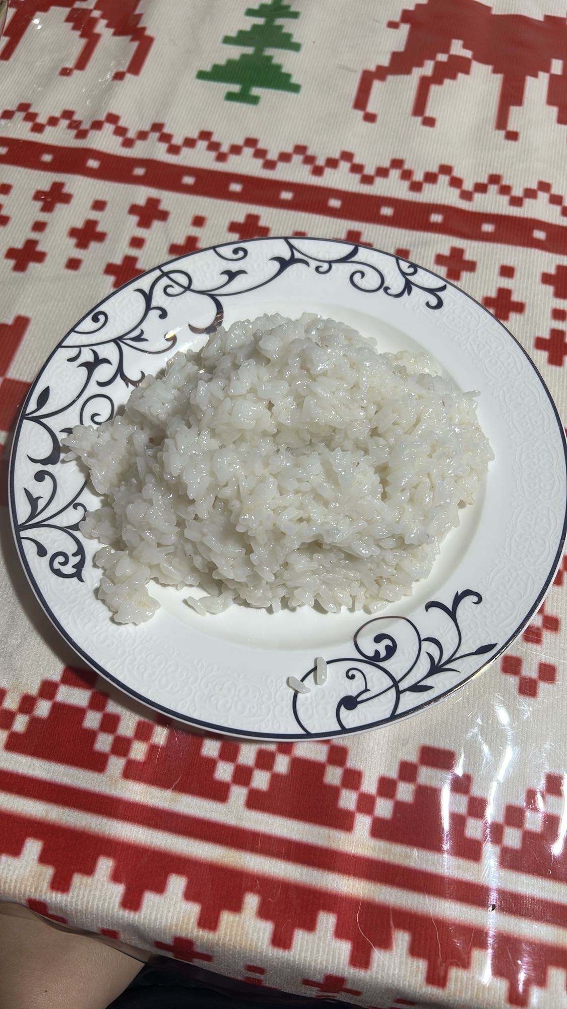 Тарелка варёного риса