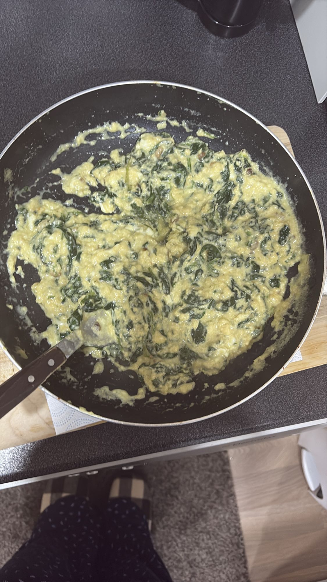 Eggerøre med spinat