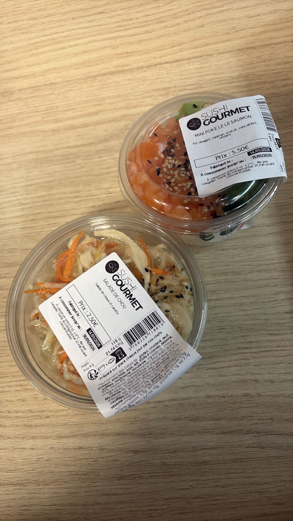 Mini poke saumon + salade