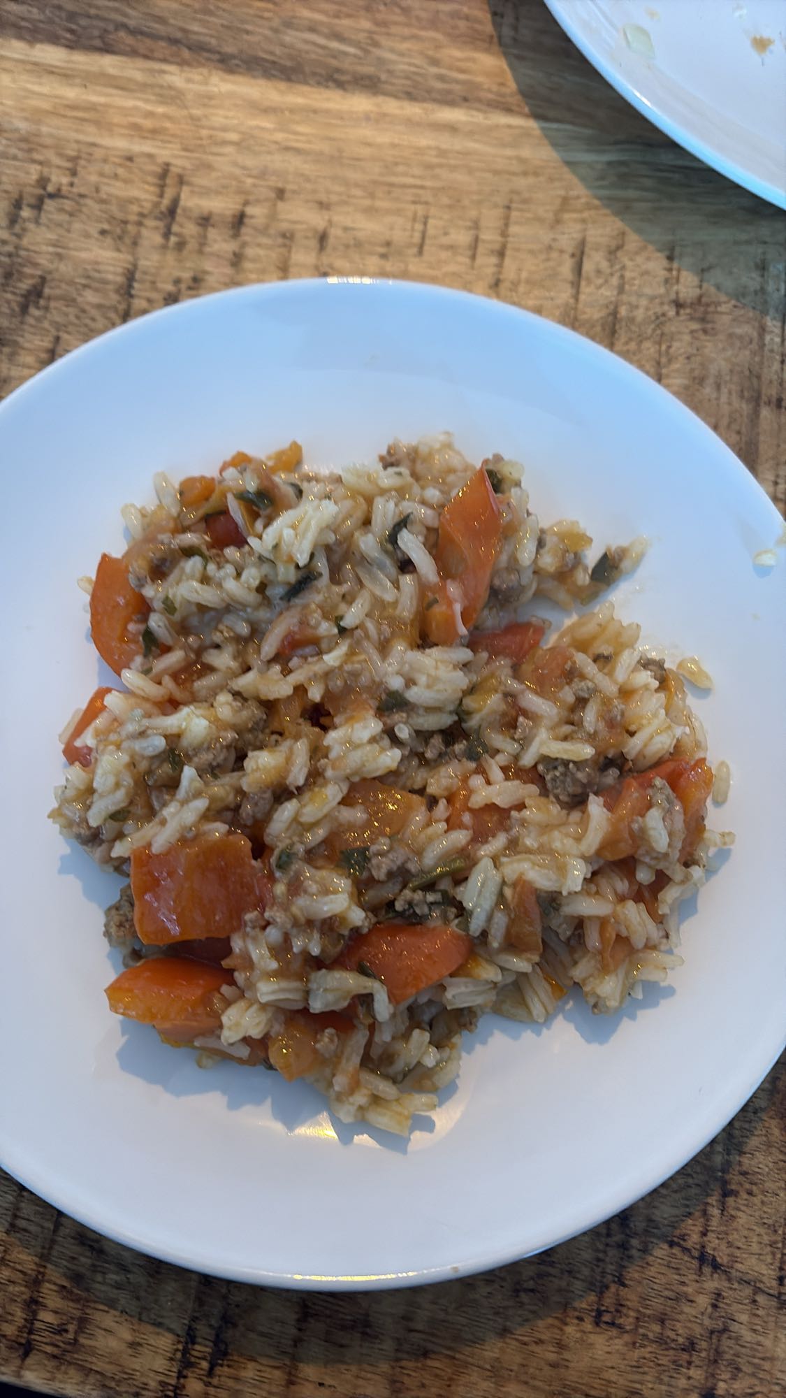 rijst met gehakt en groenten