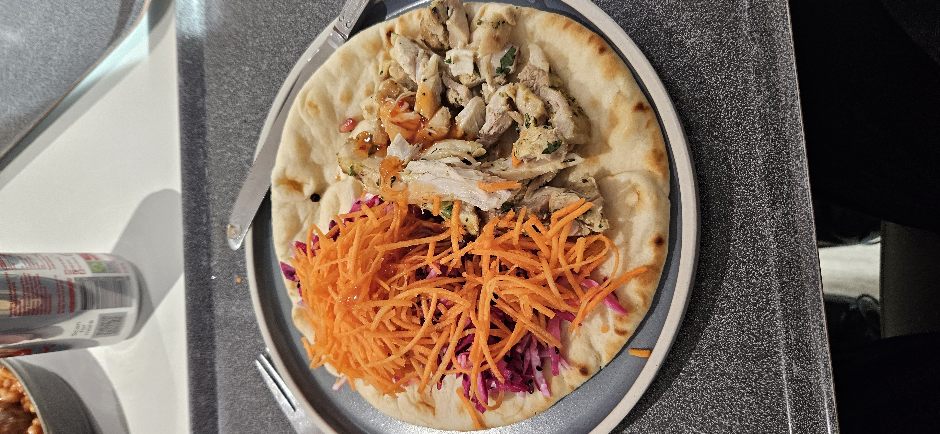 Chicken flatbread wrap