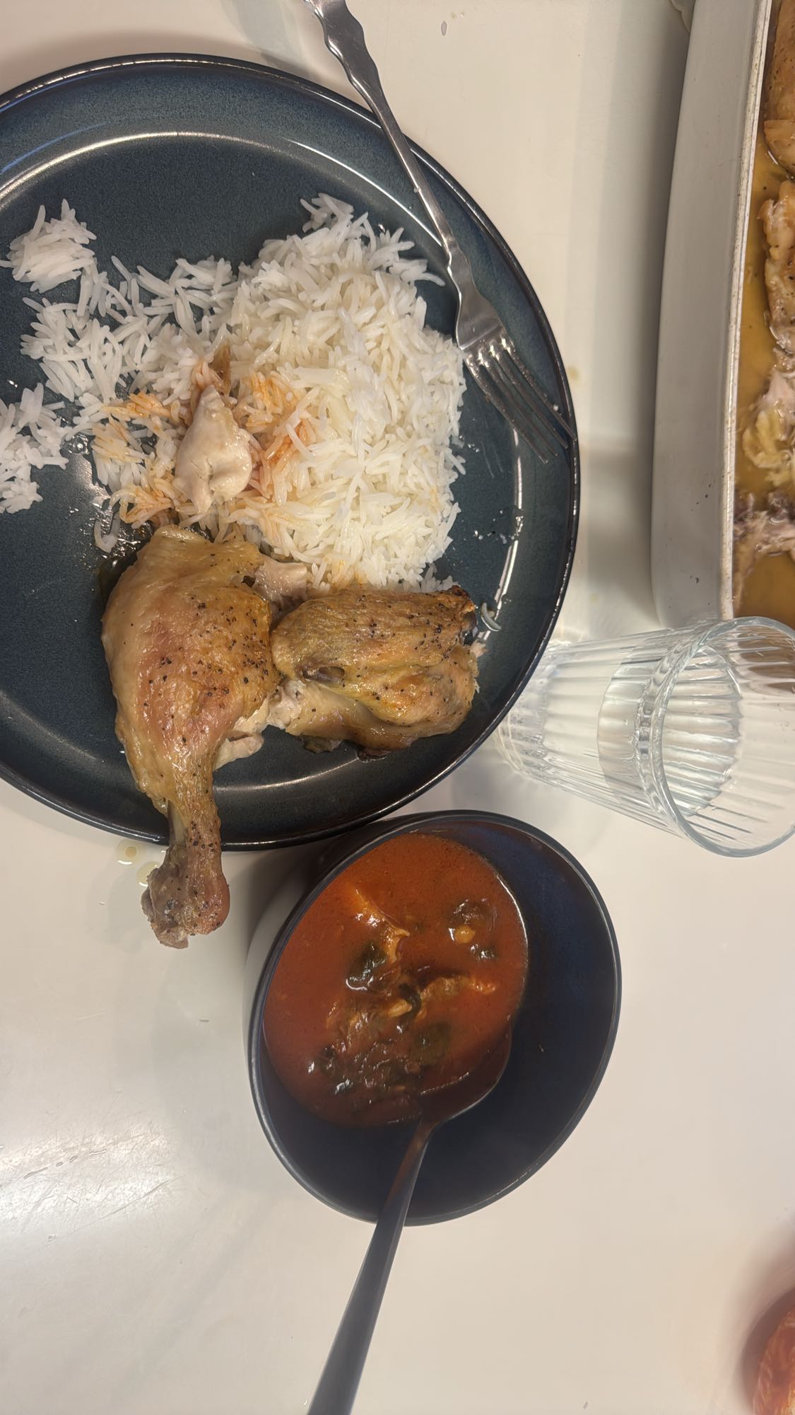 Kyckling med ris och gryta