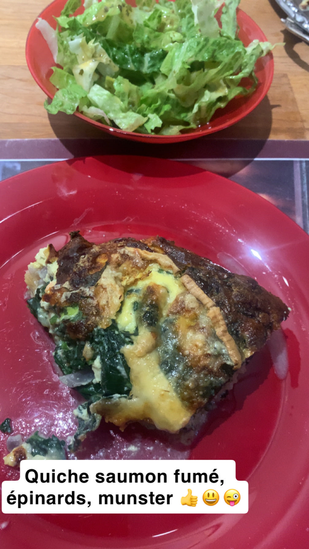 Quiche saumon épinards munster