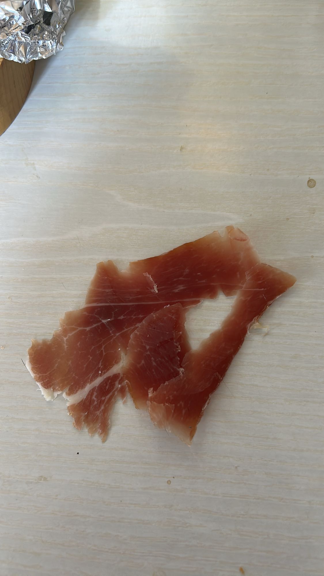 Jamón recién cortado