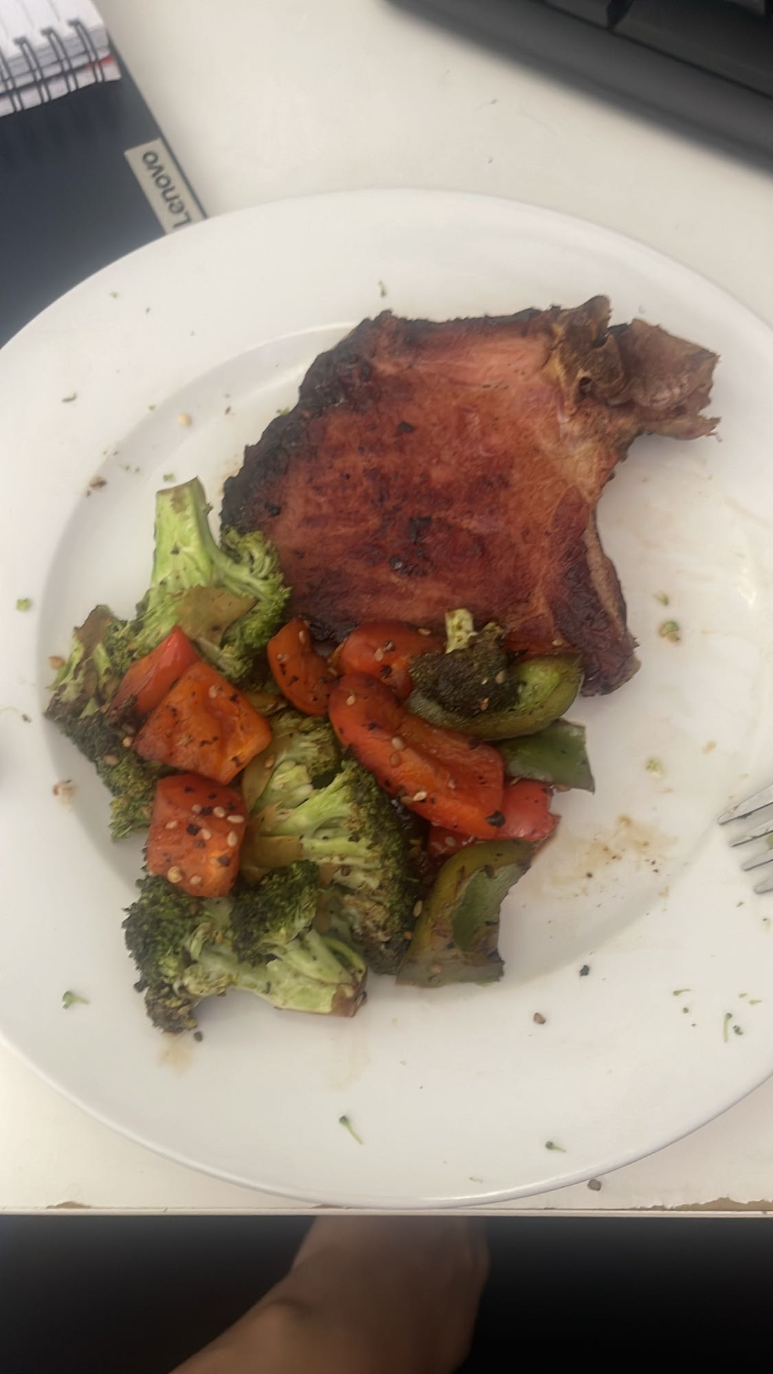 Chuleta con vegetales