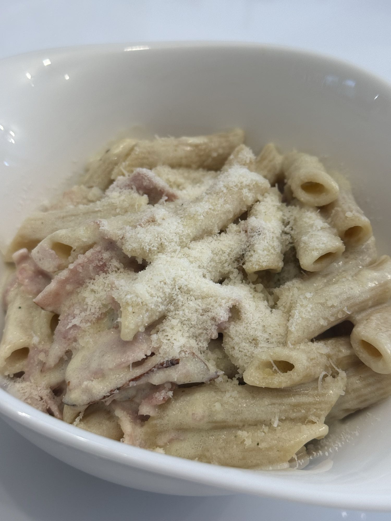 Pâtes au jambon crème