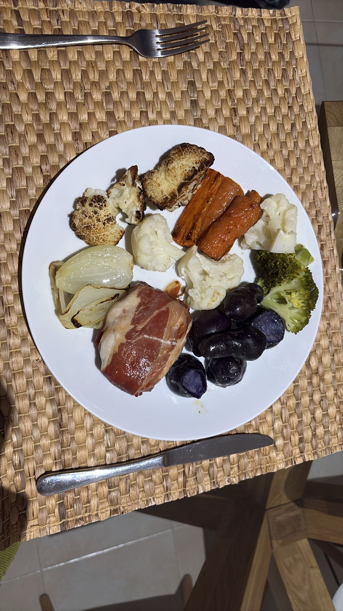 Roast Veggies & Ham Chicken