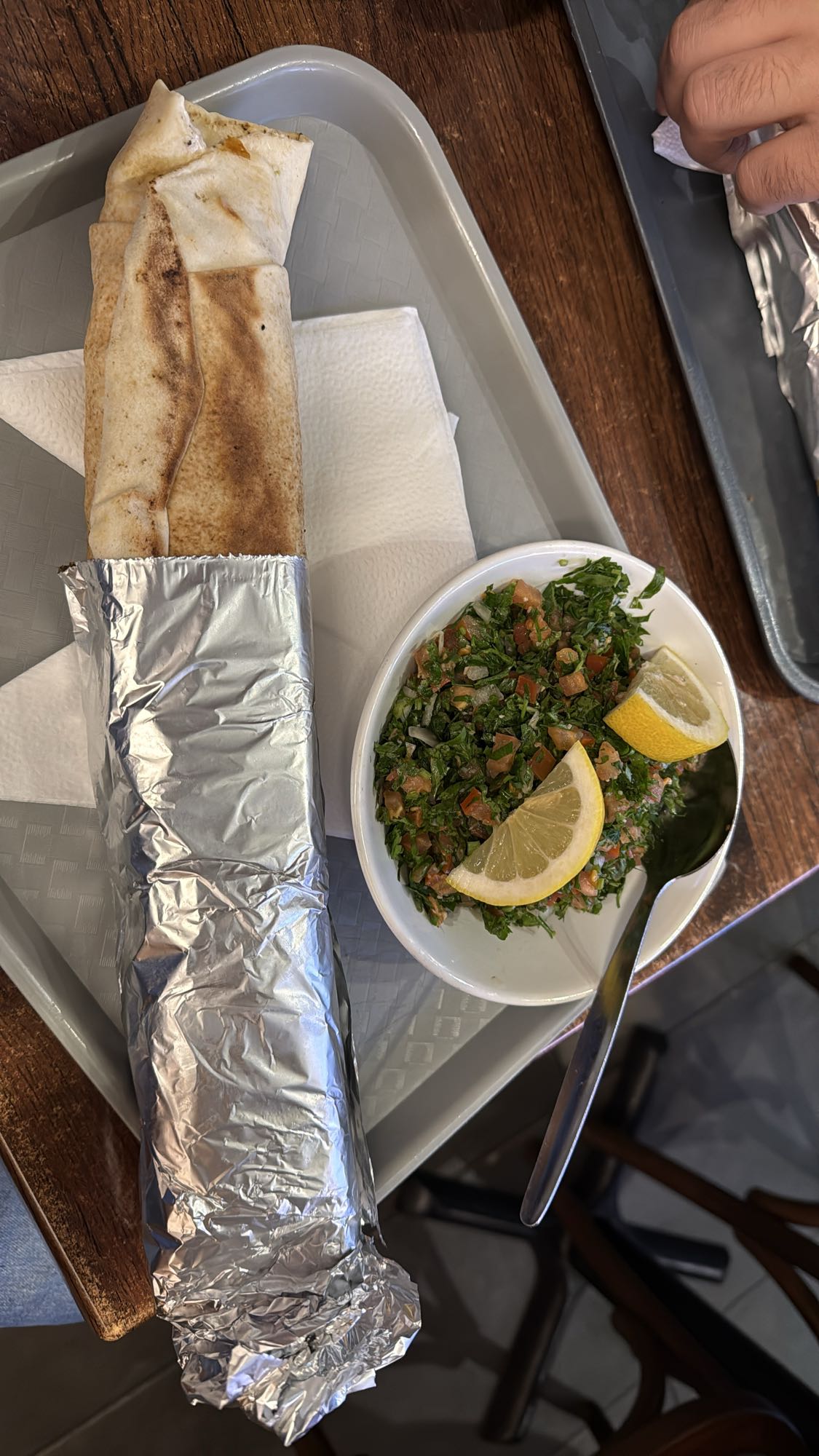 Chicken Shawarma Wrap & Tabbouleh
