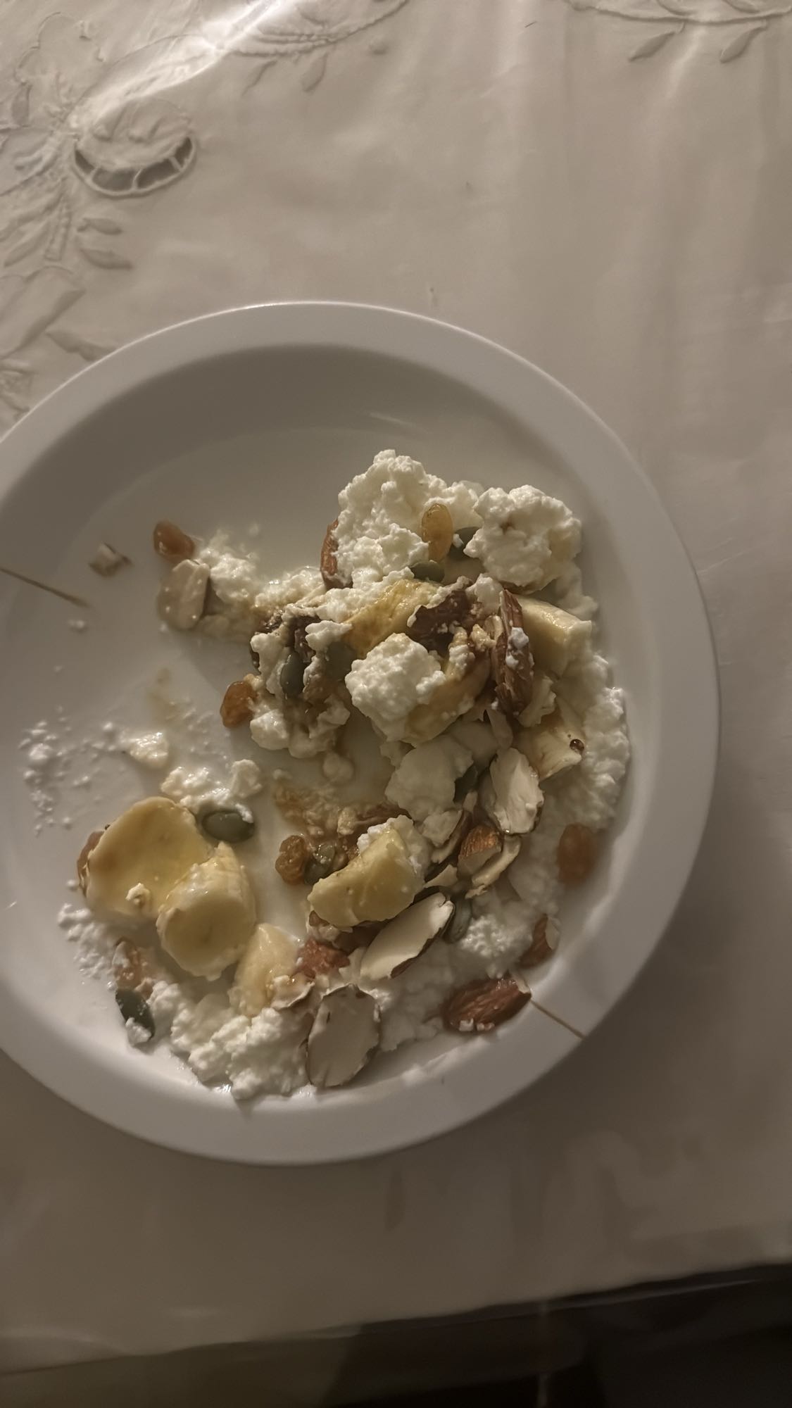 Cottage Cheese Fruit Nut Bowl