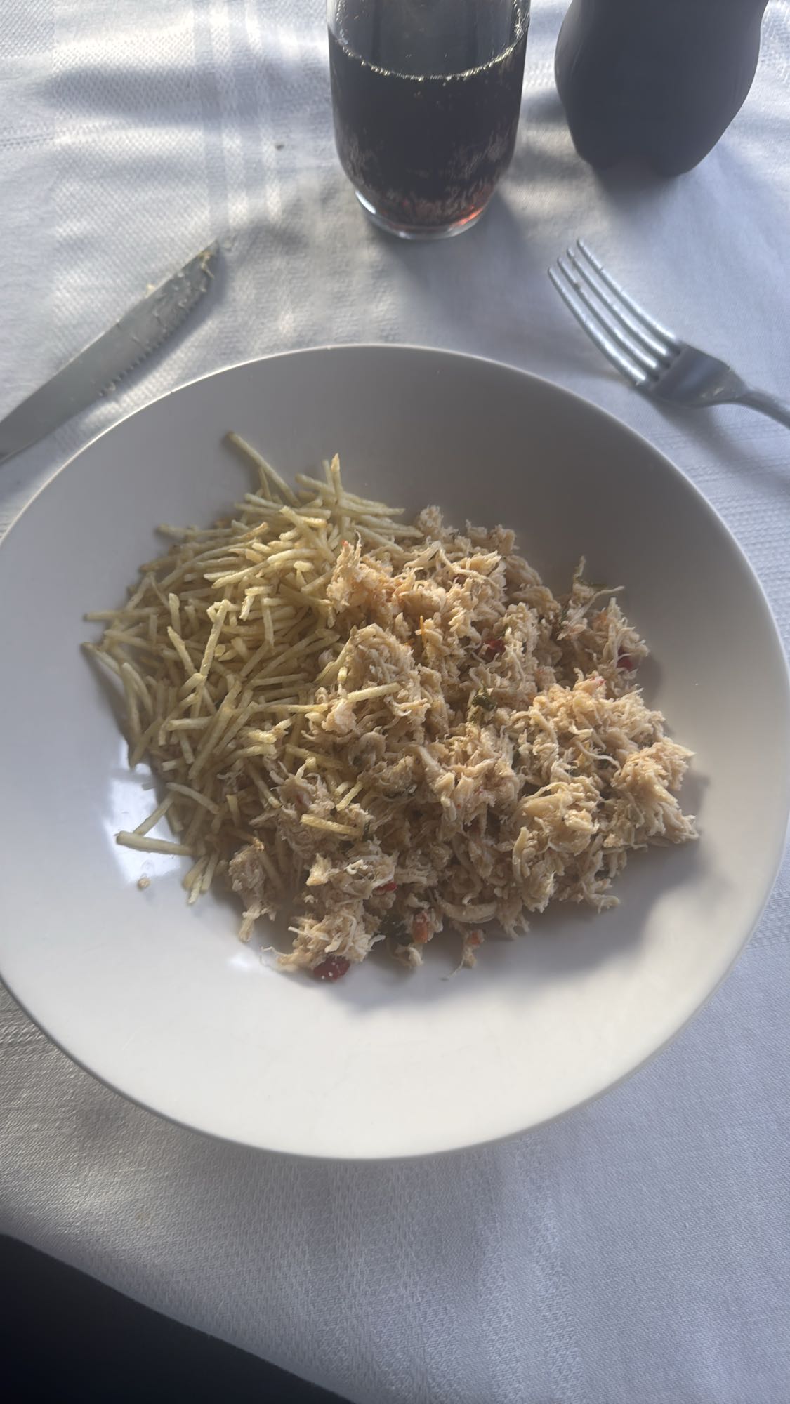 Frango com batata palha