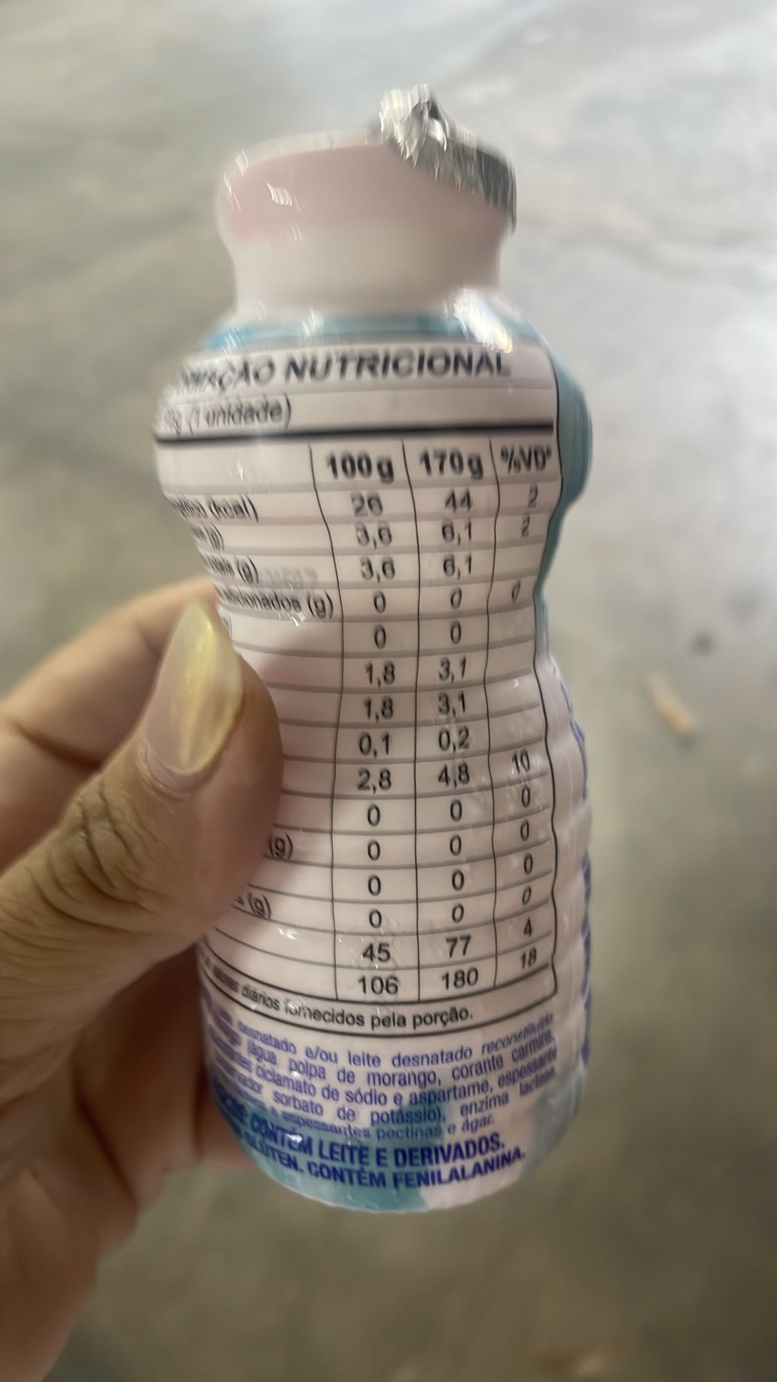 Bebida láctea morango