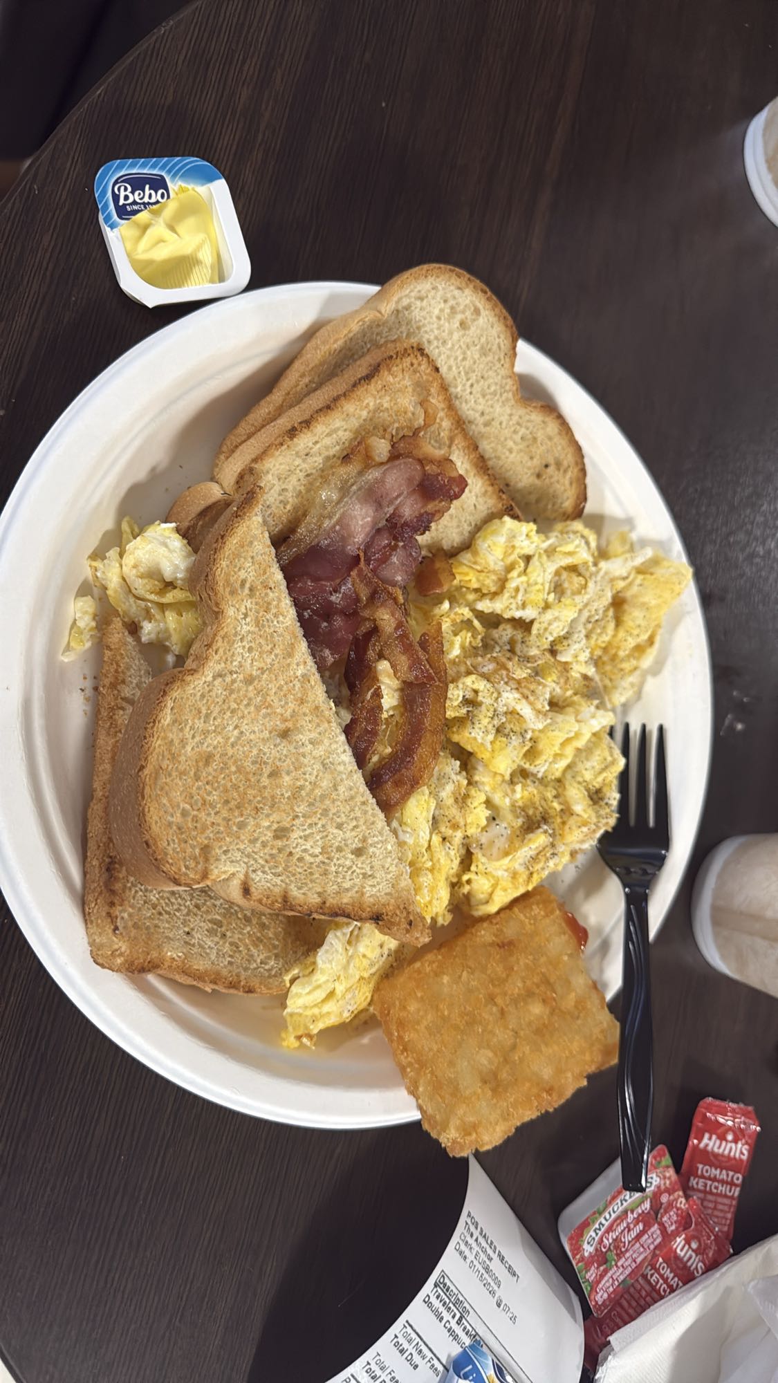 Bacon, Eggs, Toast & Hashbrown