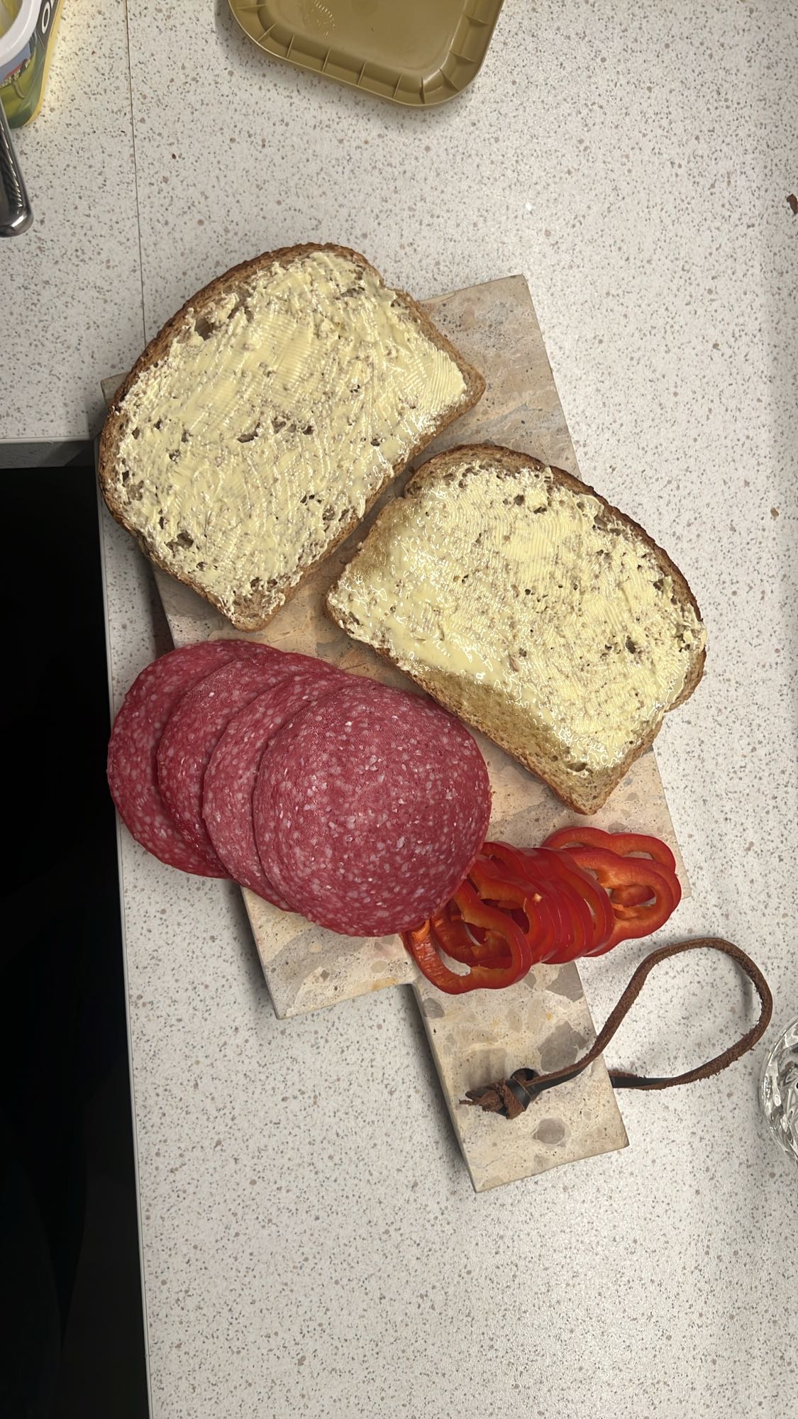 Salami Sandwich Prep