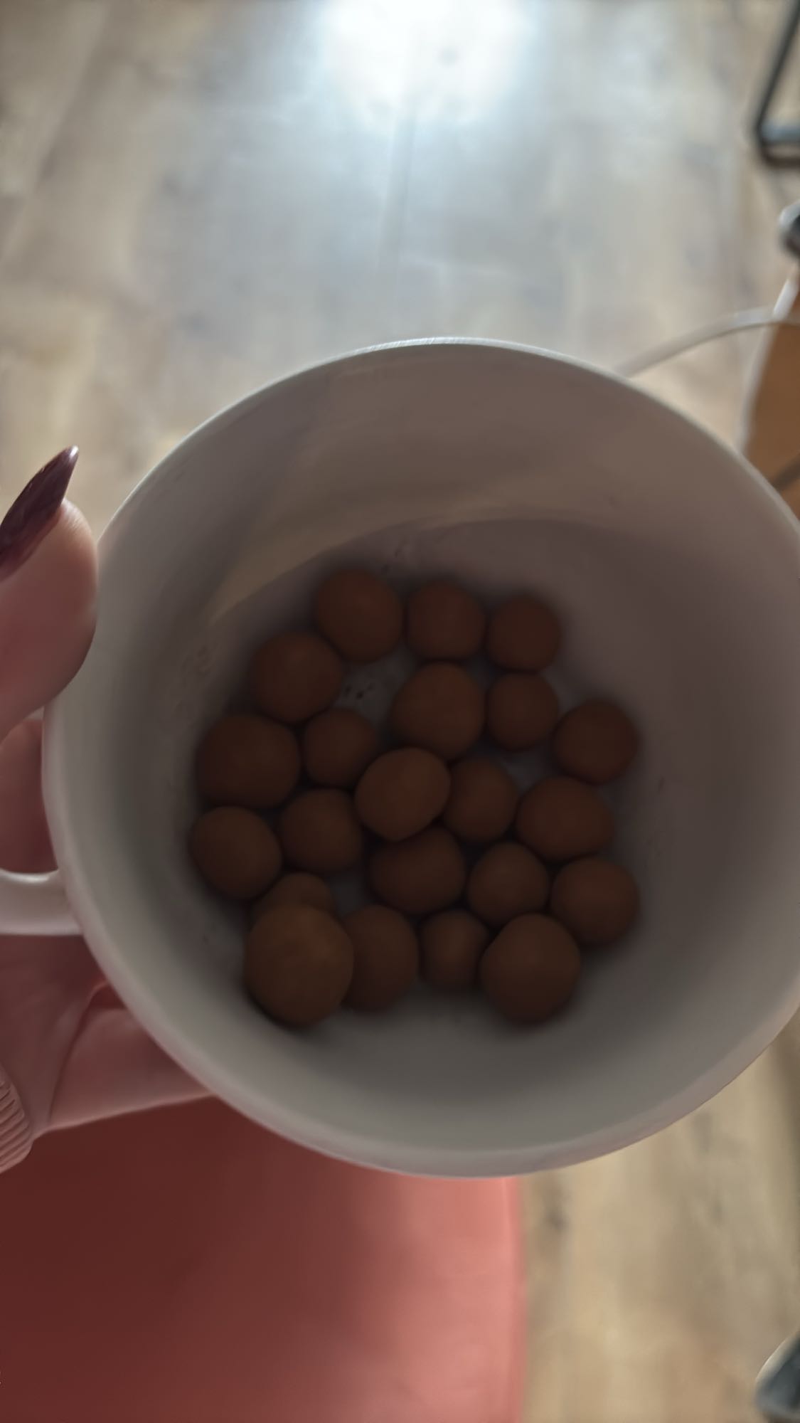 kuleczki czekoladowe z kawą z mlekiem bez cukru