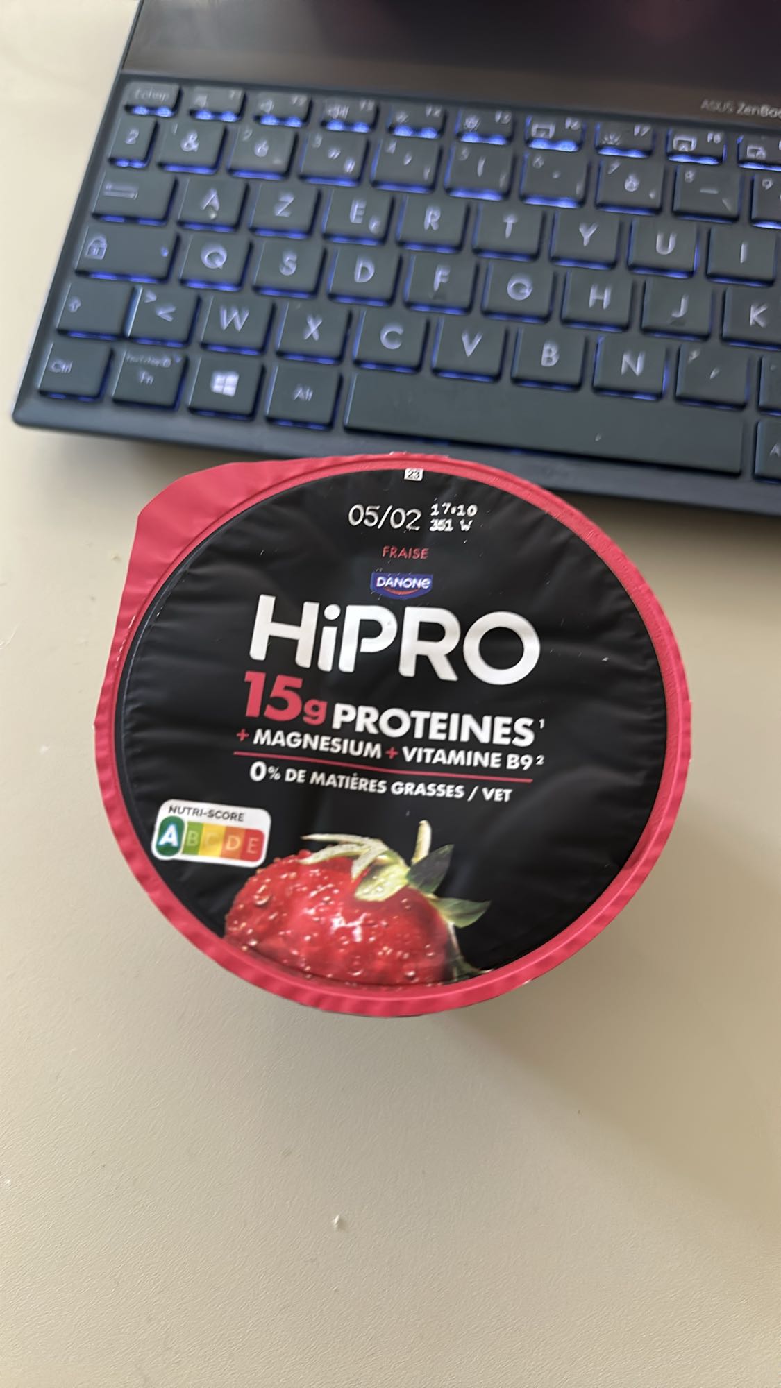 Yaourt protéiné fraise